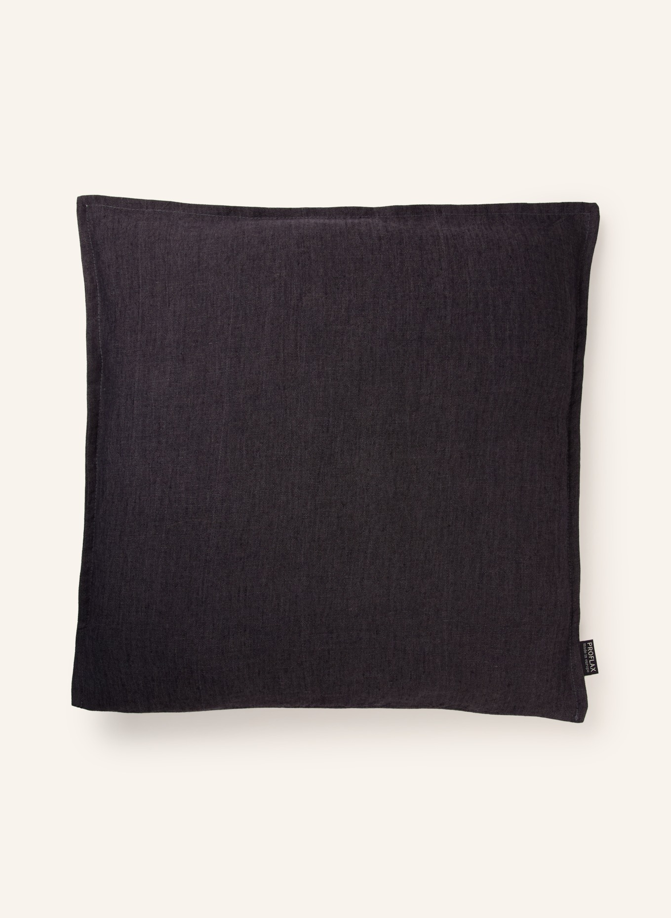 PROFLAX Housse de coussin décorative en lin: GRIS FONCÉ