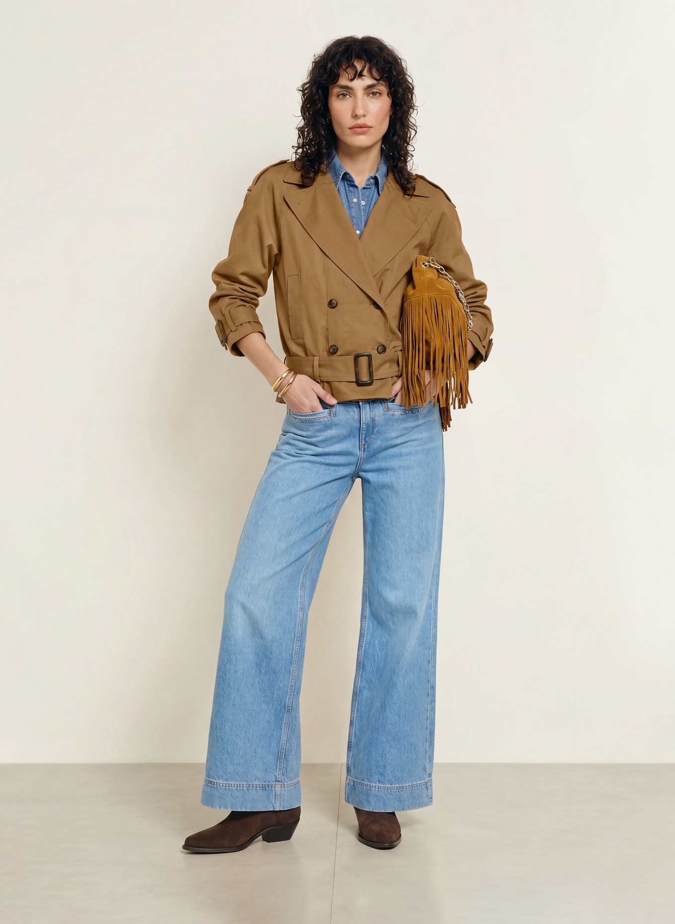 ba&sh Trench-Jacke WINNIE: BRAUN