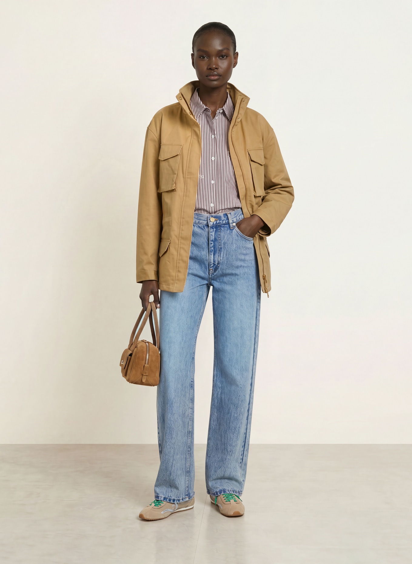 SANDRO Fieldjacket: CAMEL