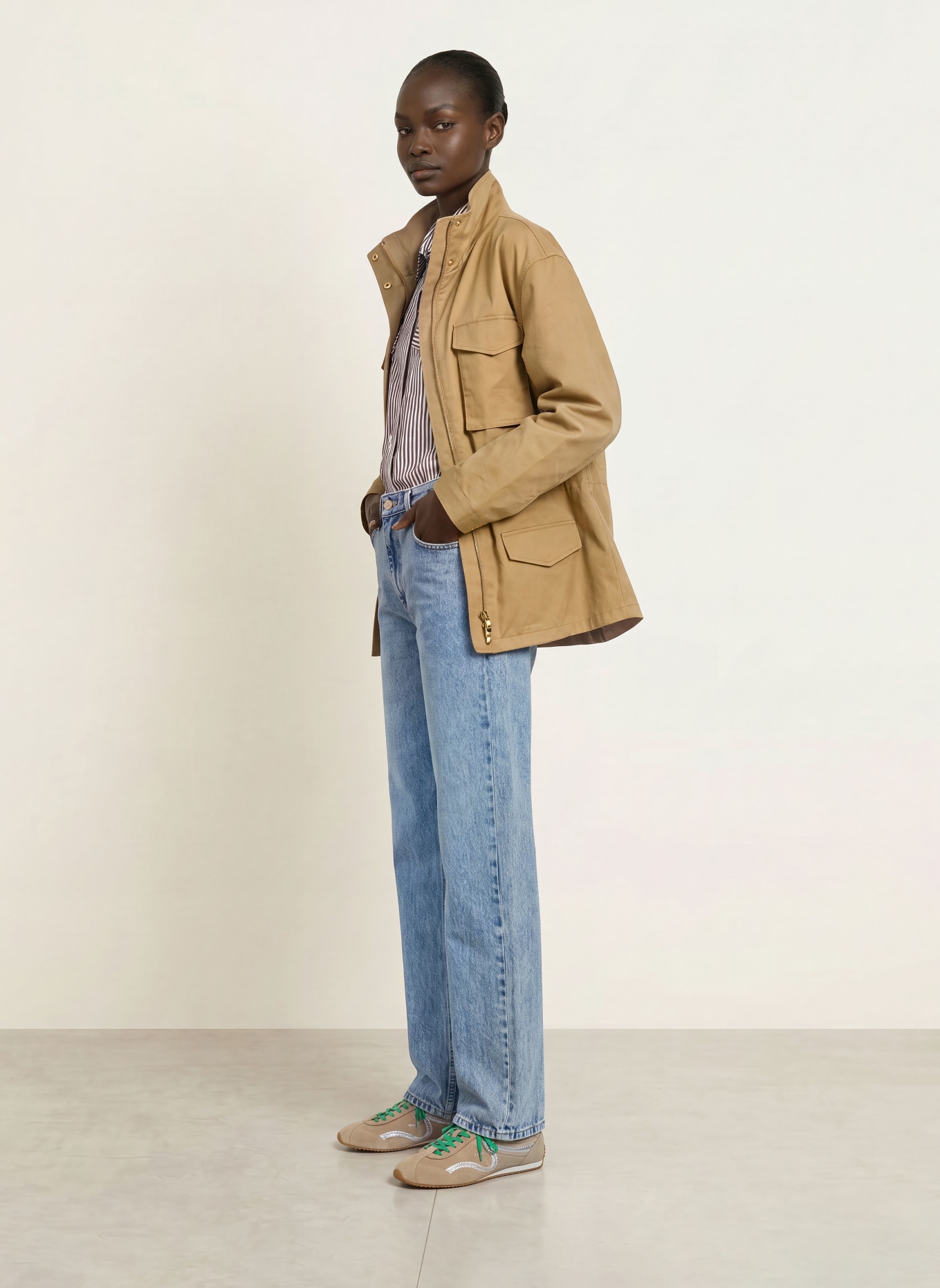 SANDRO Fieldjacket: CAMEL