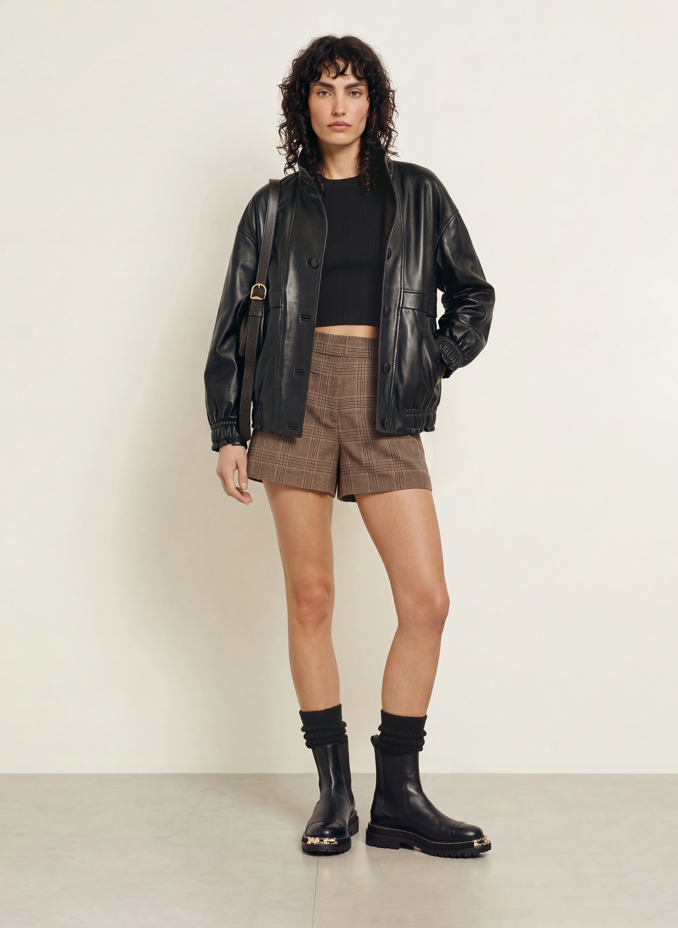 SANDRO Shorts: TAUPE / DUNKELBRAUN / HELLBLAU
