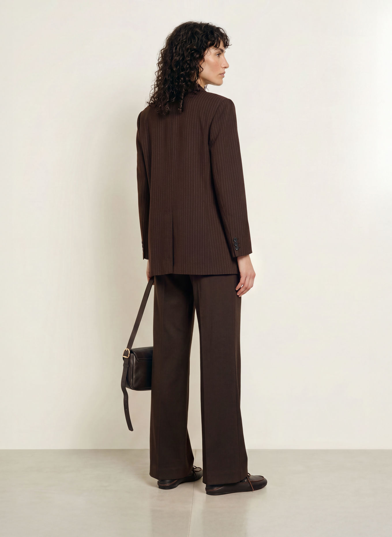 SANDRO Blazer: DUNKELBRAUN / BLAU
