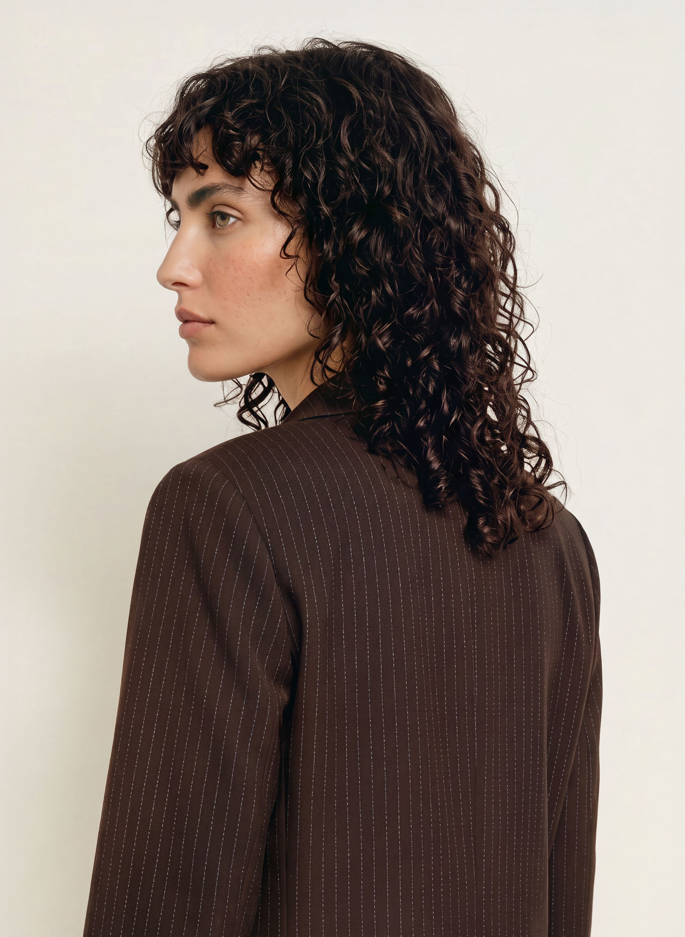 SANDRO Blazer: DUNKELBRAUN / BLAU