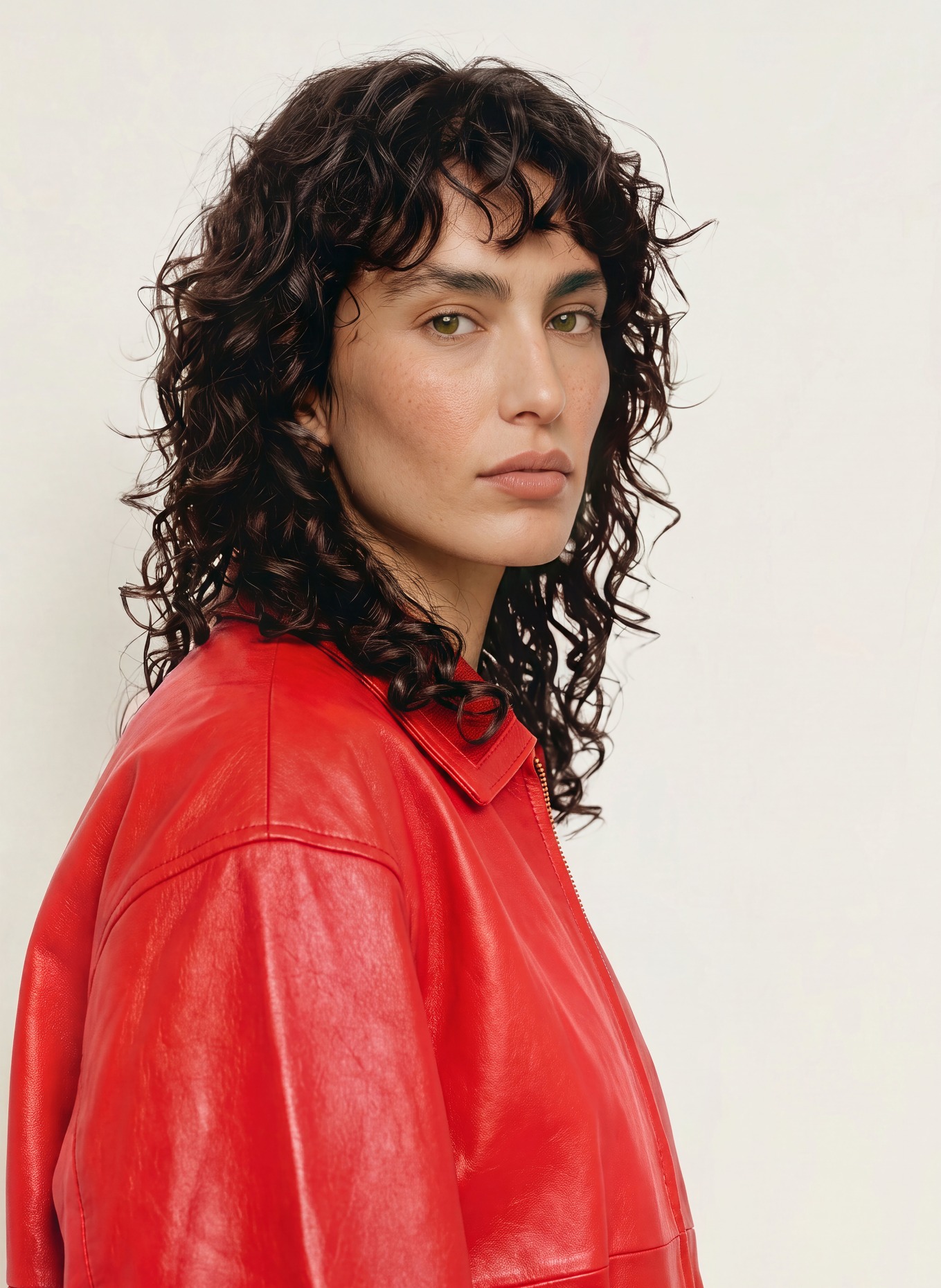 SANDRO Lederblouson: ROT
