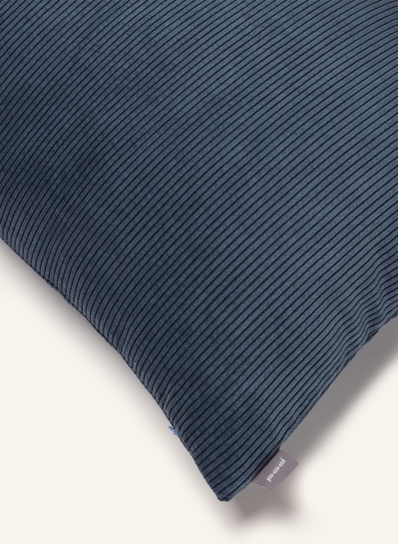 PAD Housse de coussin décorative CASUAL en velours côtelé: BLEU GRIS