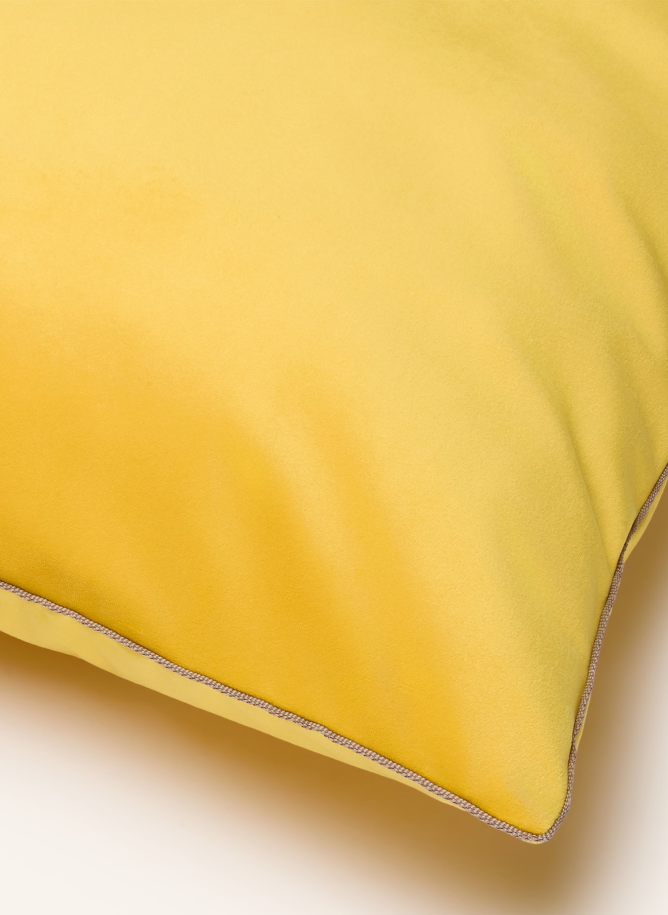 PAD Housse de coussin décorative ELEGANCE en velours: JAUNE