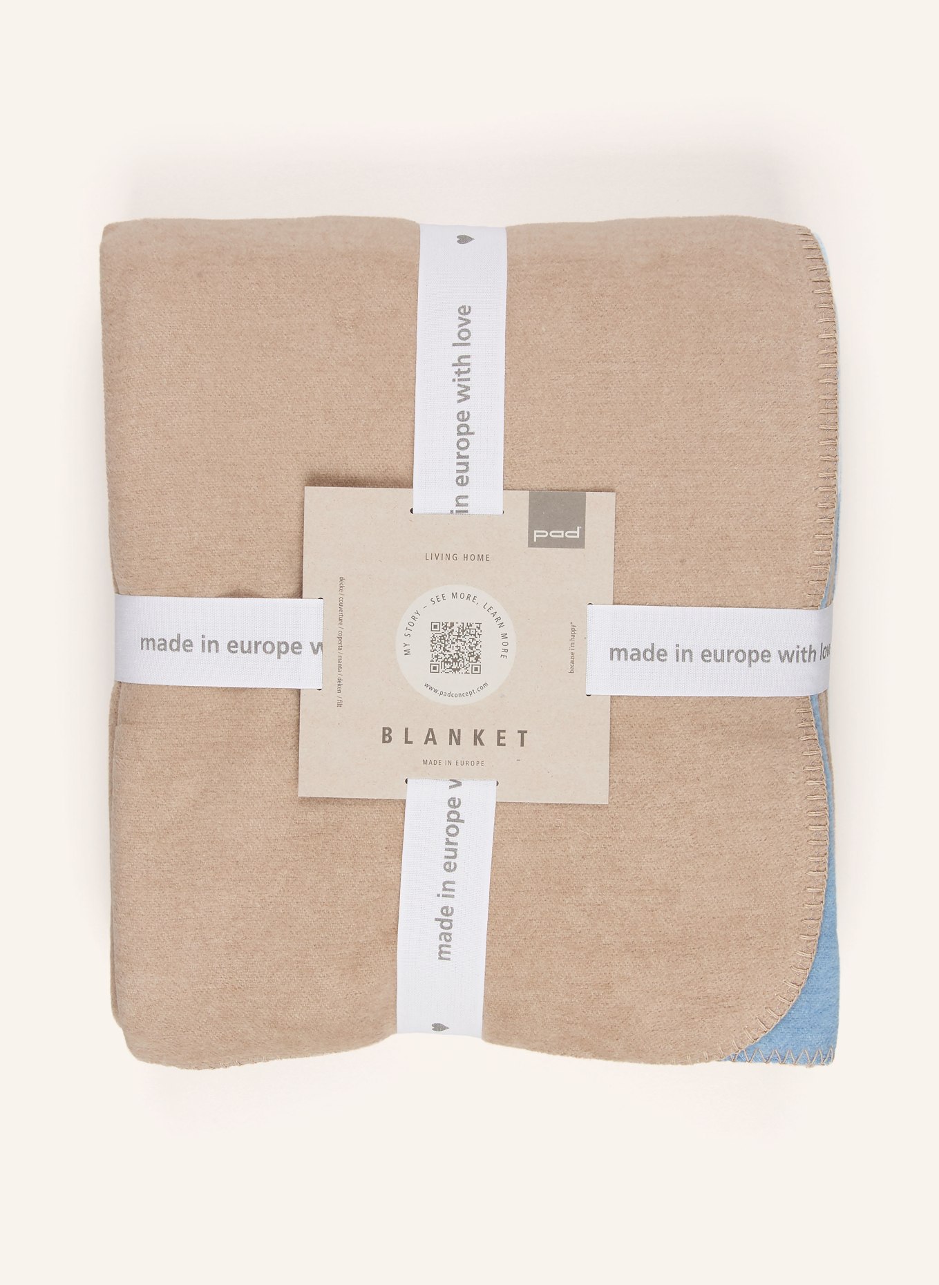 PAD Plaid HOBART: BEIGE / BLEU CLAIR