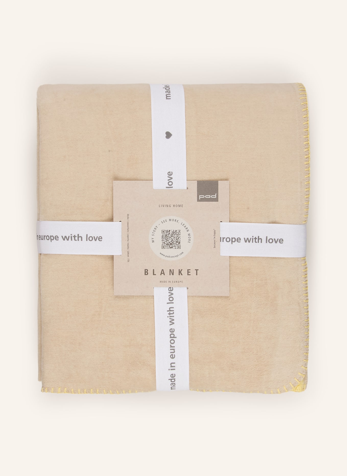 PAD Plaid HOBART: BEIGE / JAUNE