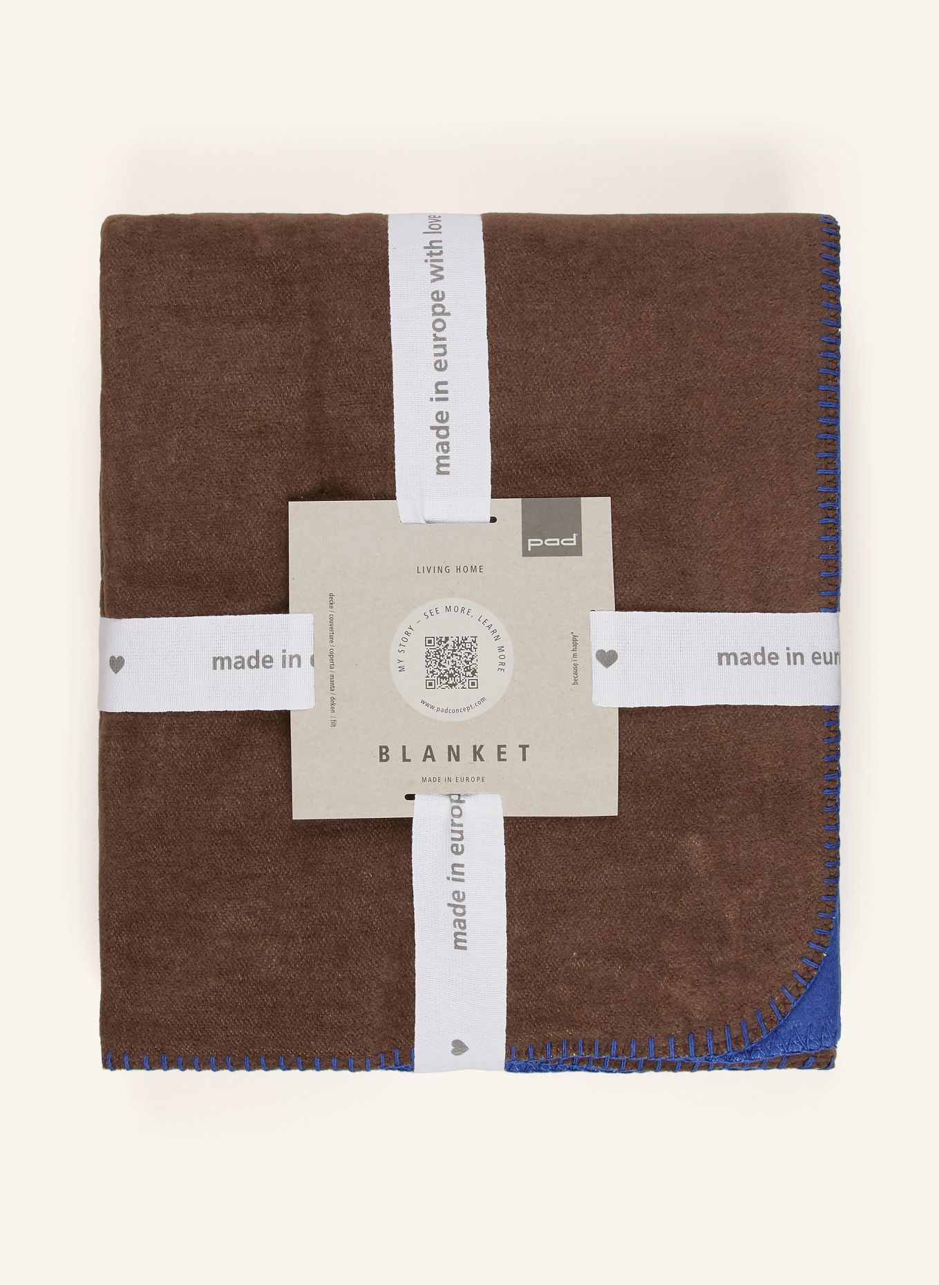 PAD Plaid HOBART: MARRON FONCÉ / BLEU