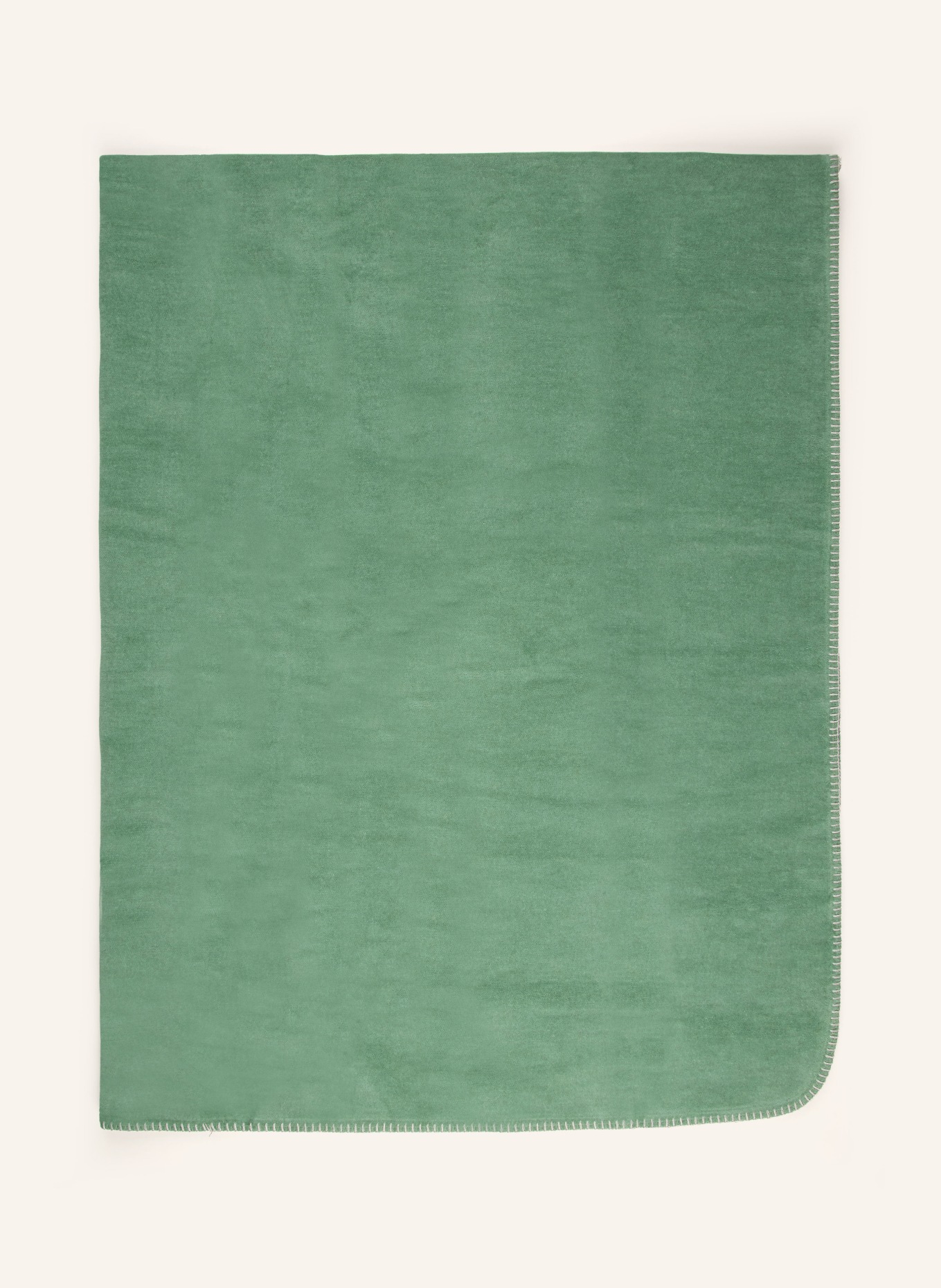 PAD HOBART Throw blanket: LIGHT GREEN / CREAM