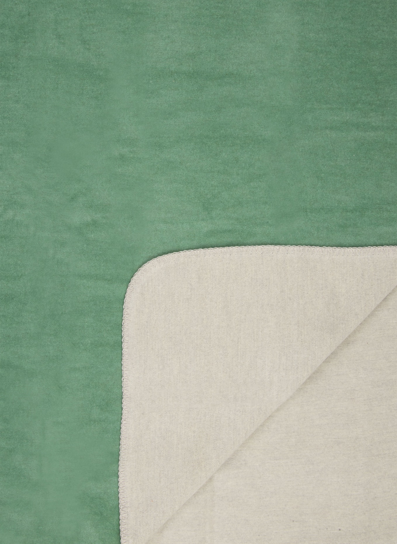 PAD HOBART Throw blanket: LIGHT GREEN / CREAM