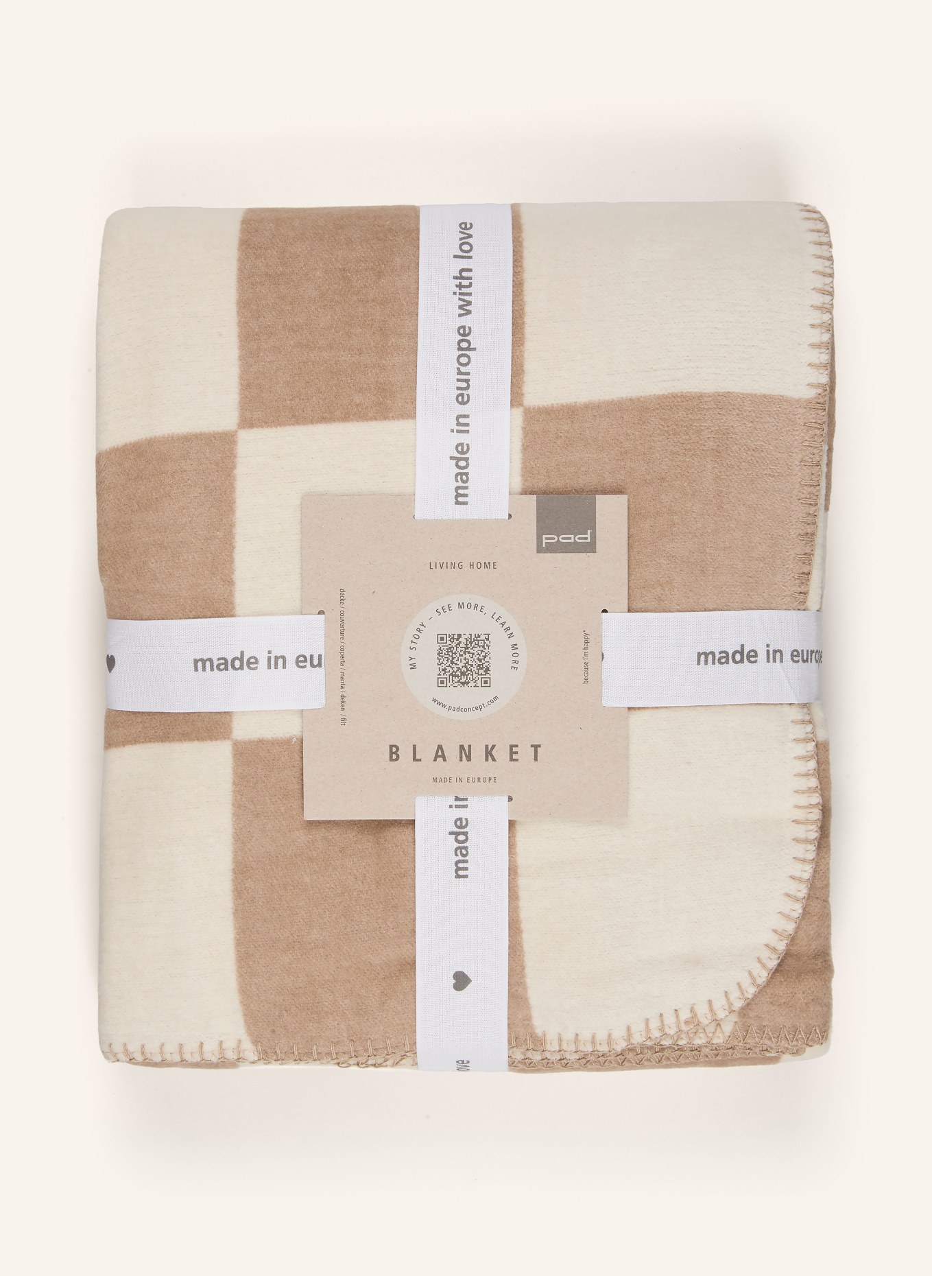 PAD Plaid CHESS: MARRON CLAIR / BEIGE