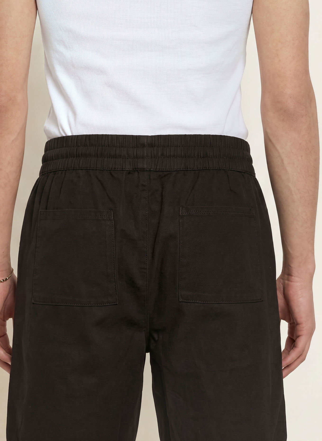 ALLSAINTS Short HANBURY en lin: NOIR