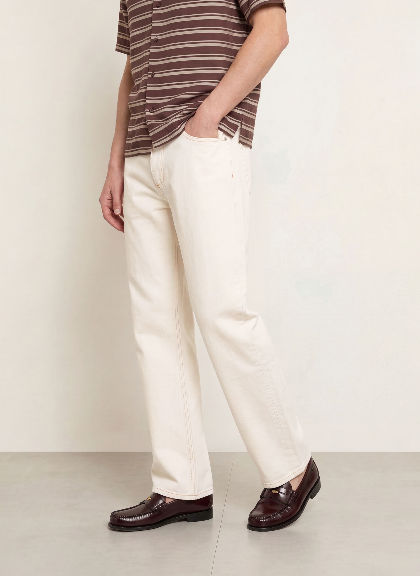 SANDRO Jeans Baggy Fit: 11 ECRU