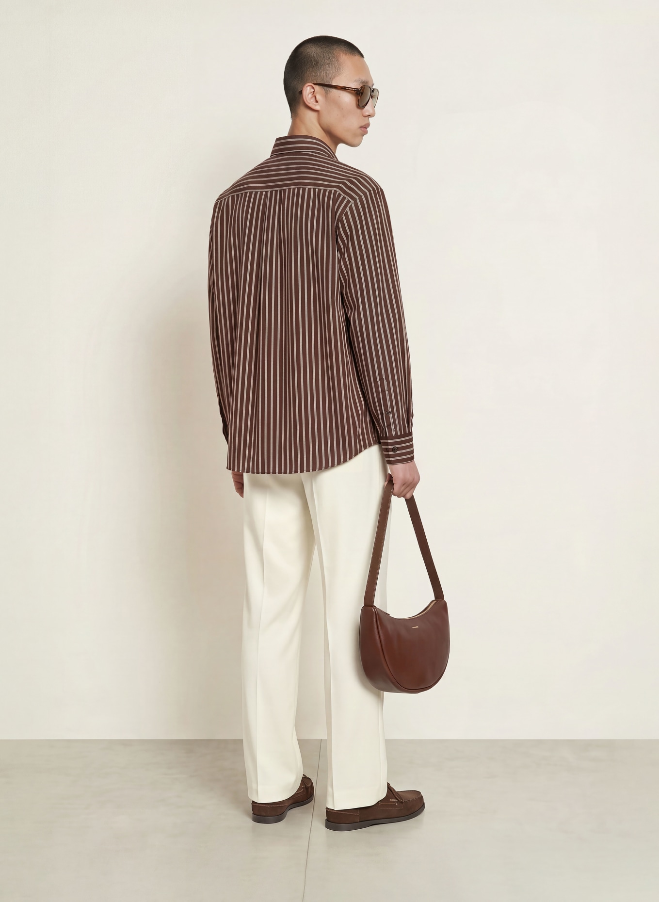 SANDRO Hemd Comfort Fit: BRAUN / BEIGE