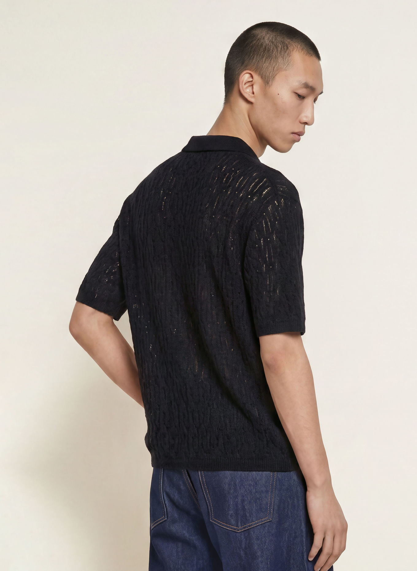 ALLSAINTS Polo en maille CYCLONE: NOIR