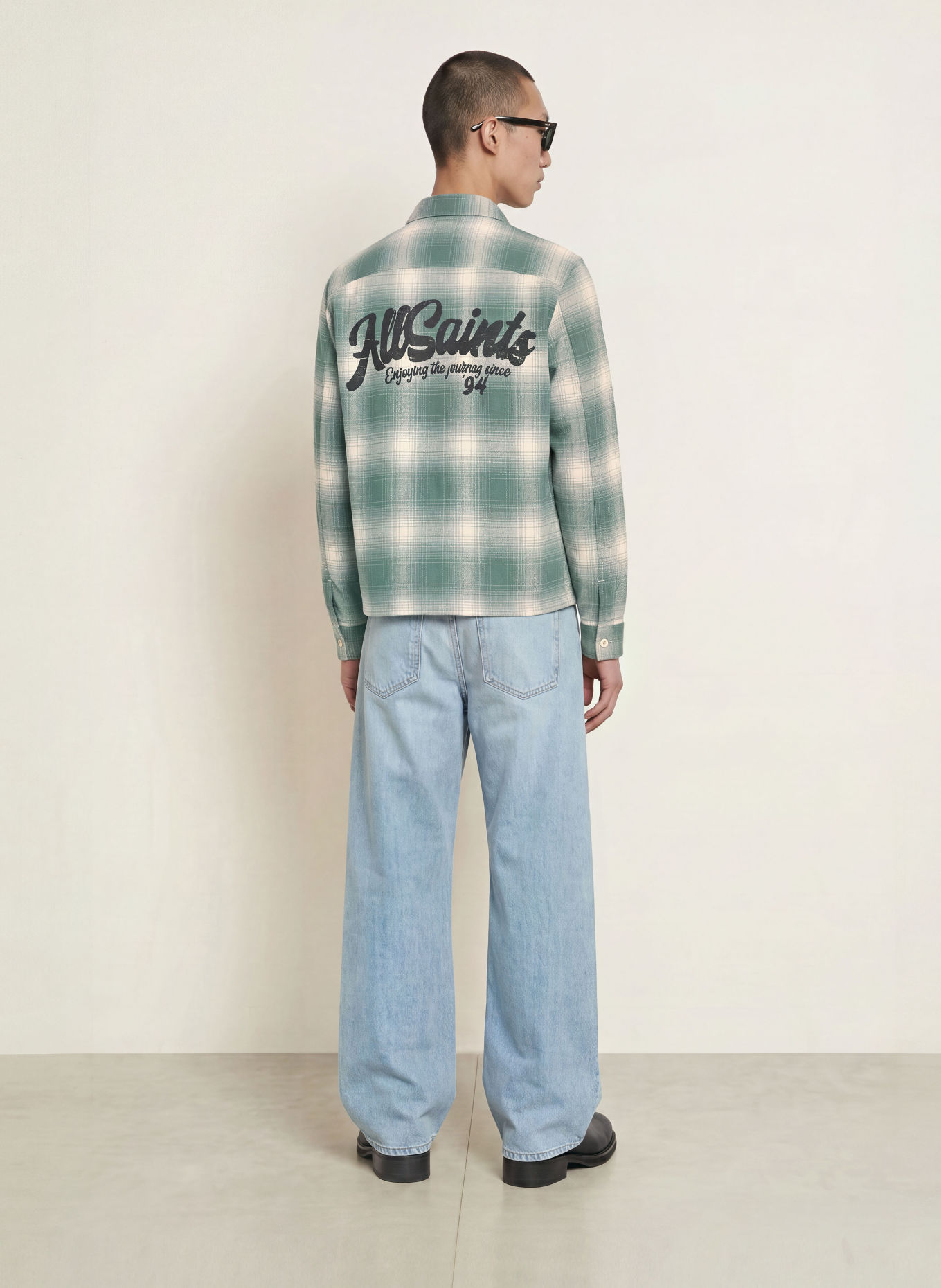 ALLSAINTS Chemise POLANCO coupe décontractée: BLEU PÉTROLE