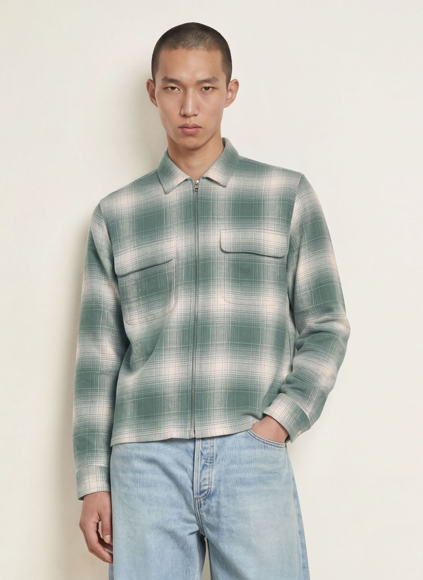 ALLSAINTS Chemise POLANCO coupe décontractée: BLEU PÉTROLE