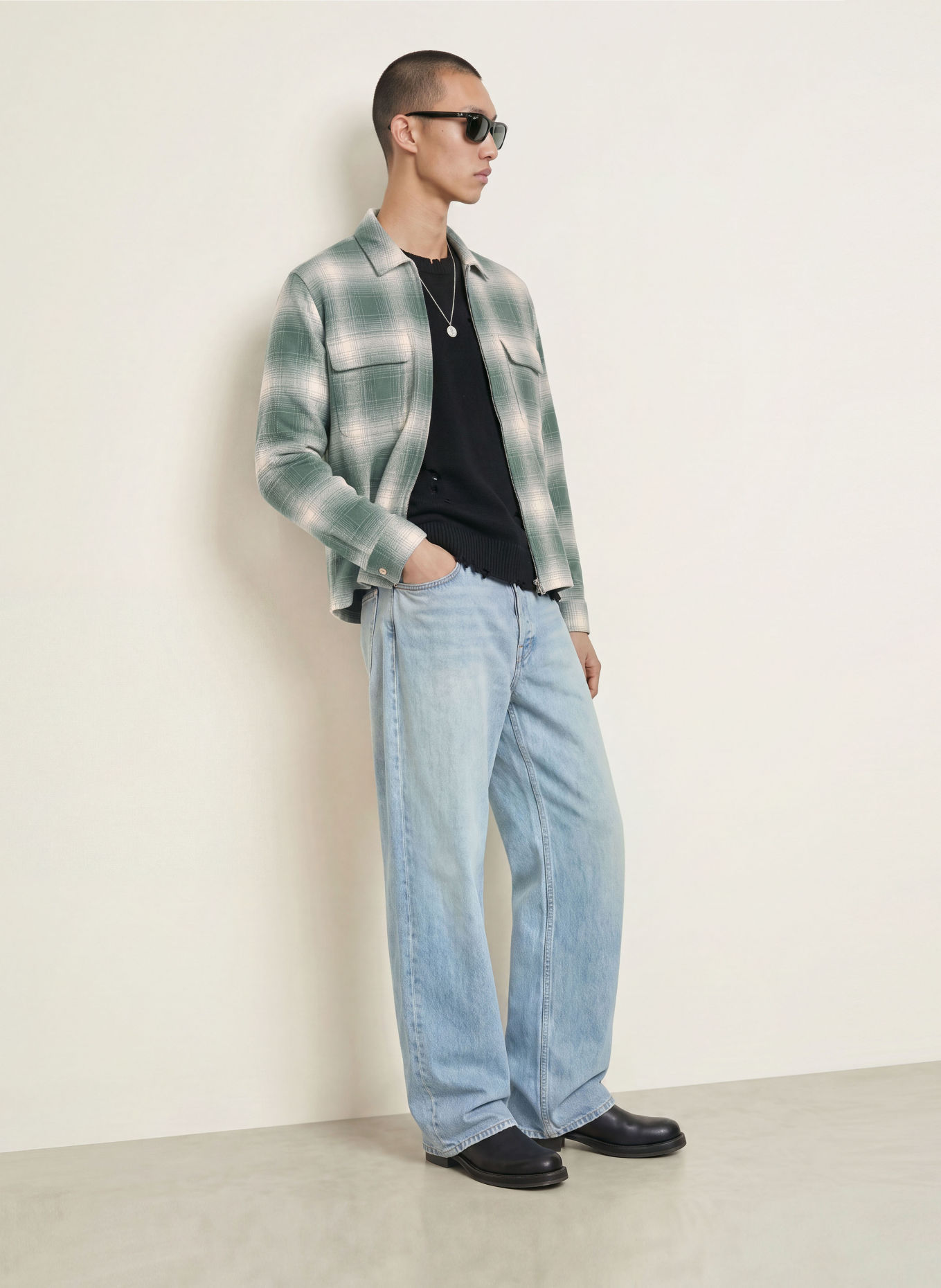 ALLSAINTS Chemise POLANCO coupe décontractée: BLEU PÉTROLE