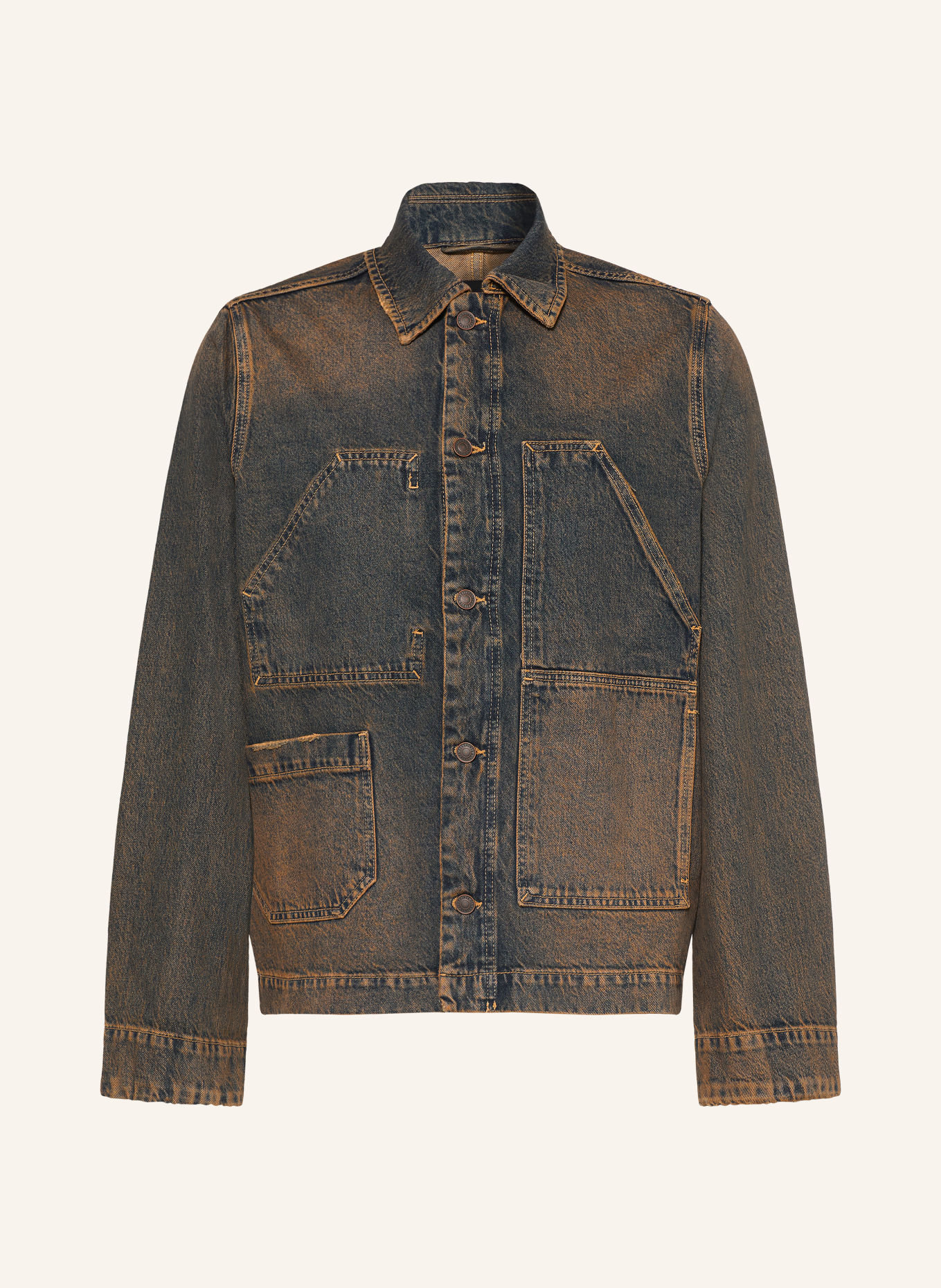 ALLSAINTS Veste en jean MUKESH: 1080 Washed Brown