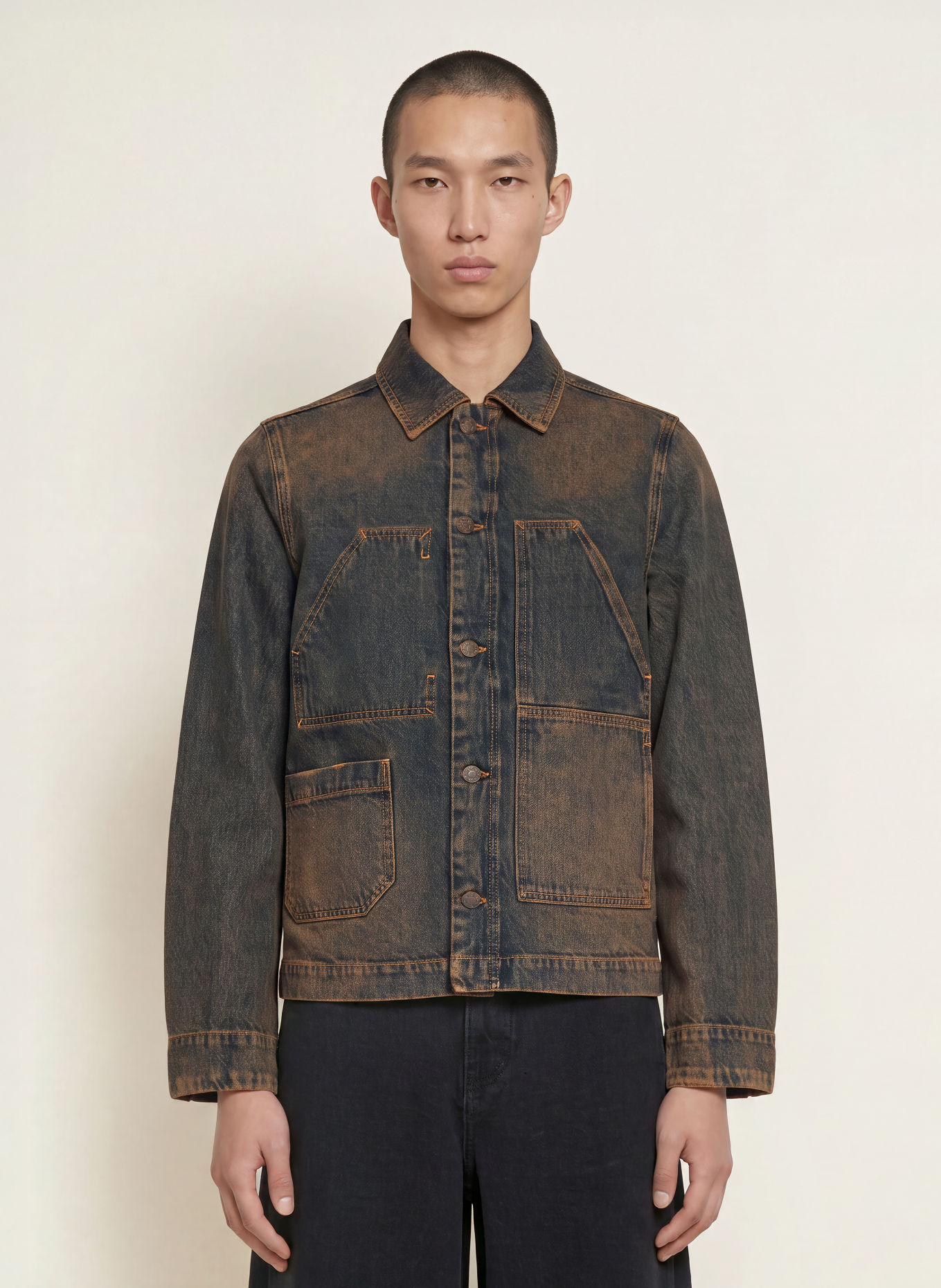 ALLSAINTS Veste en jean MUKESH: 1080 Washed Brown