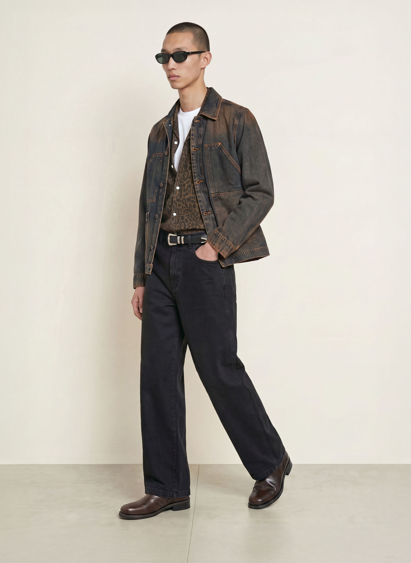 ALLSAINTS Veste en jean MUKESH: 1080 Washed Brown