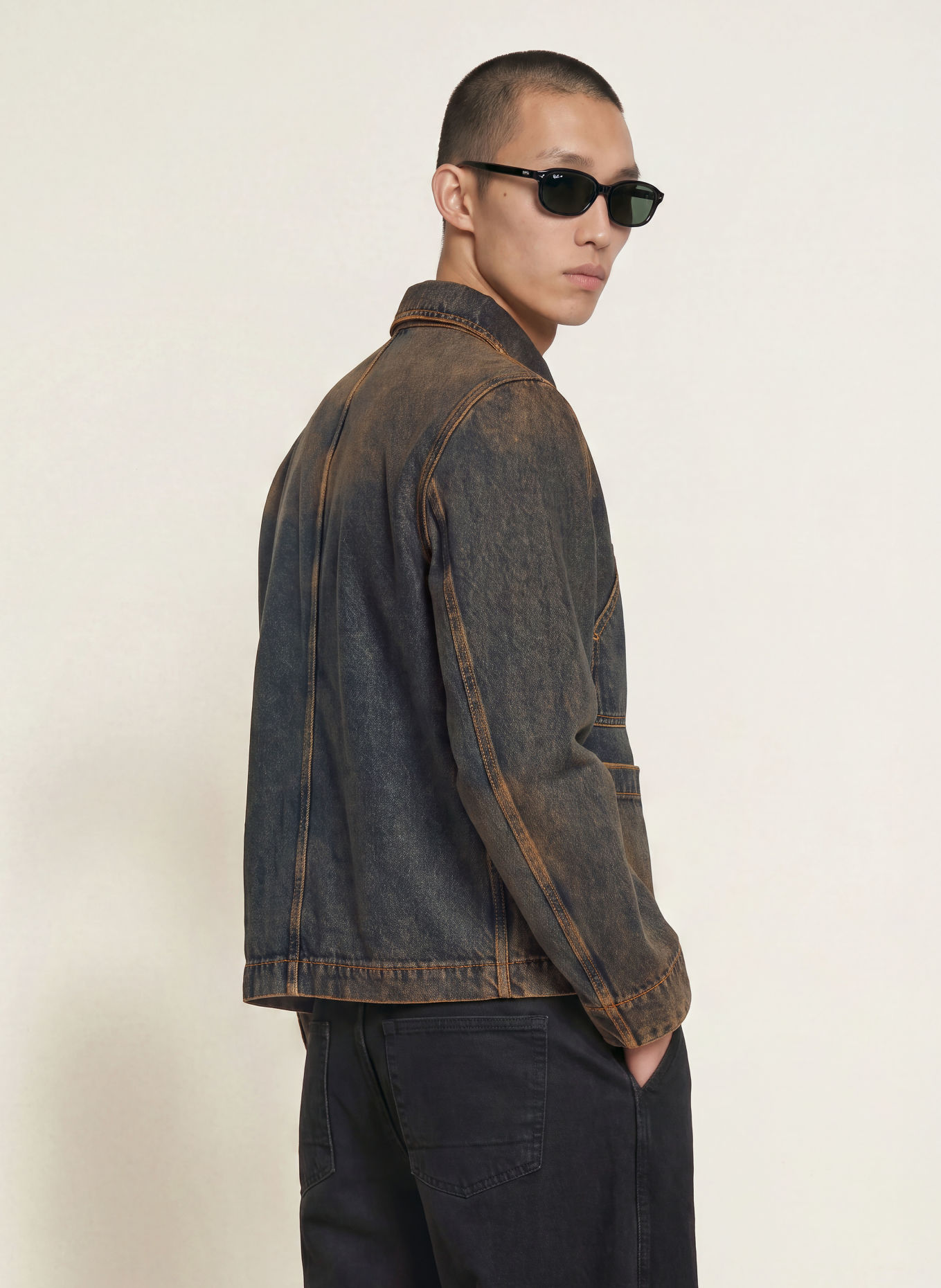 ALLSAINTS Veste en jean MUKESH: 1080 Washed Brown