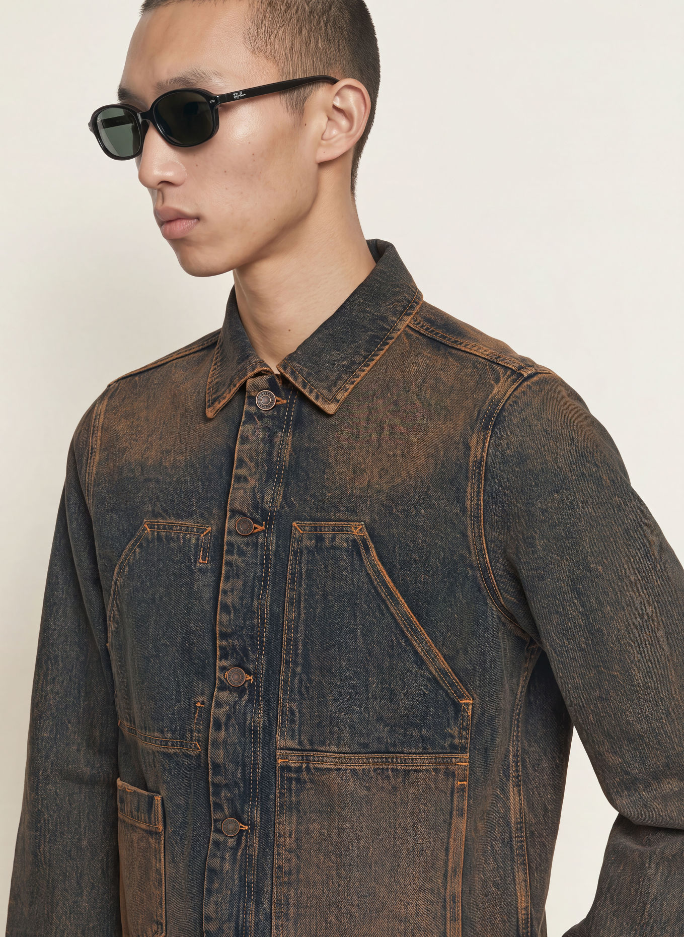 ALLSAINTS Veste en jean MUKESH: 1080 Washed Brown