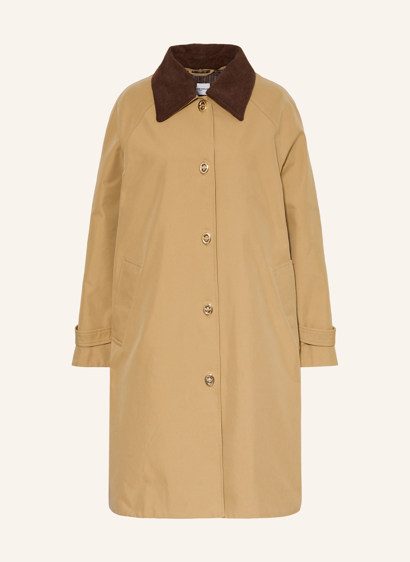 CLAUDIE PIERLOT Trenchcoat mit abnehmbarem Kragen: BEIGE