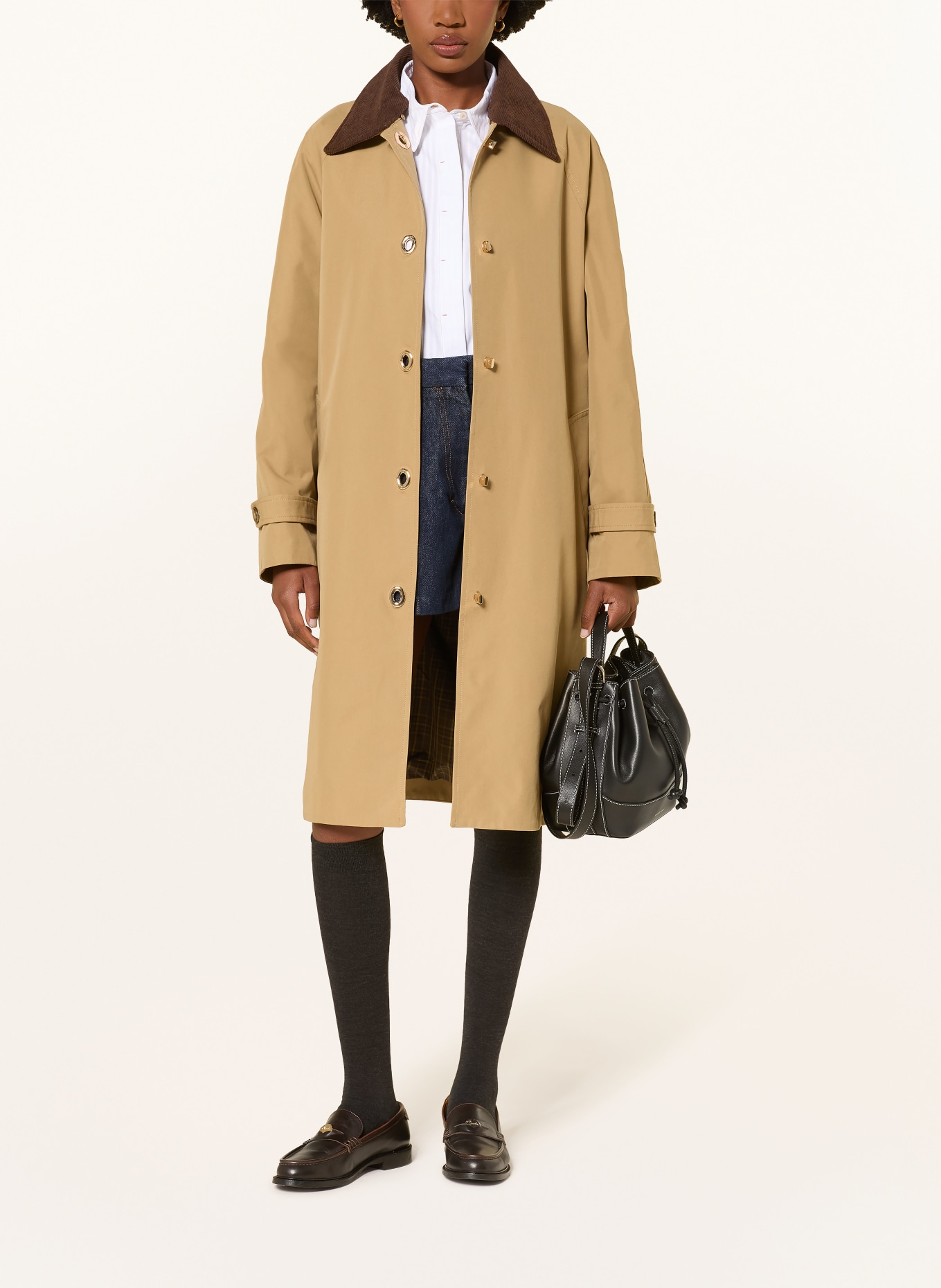 CLAUDIE PIERLOT Trenchcoat mit abnehmbarem Kragen: BEIGE
