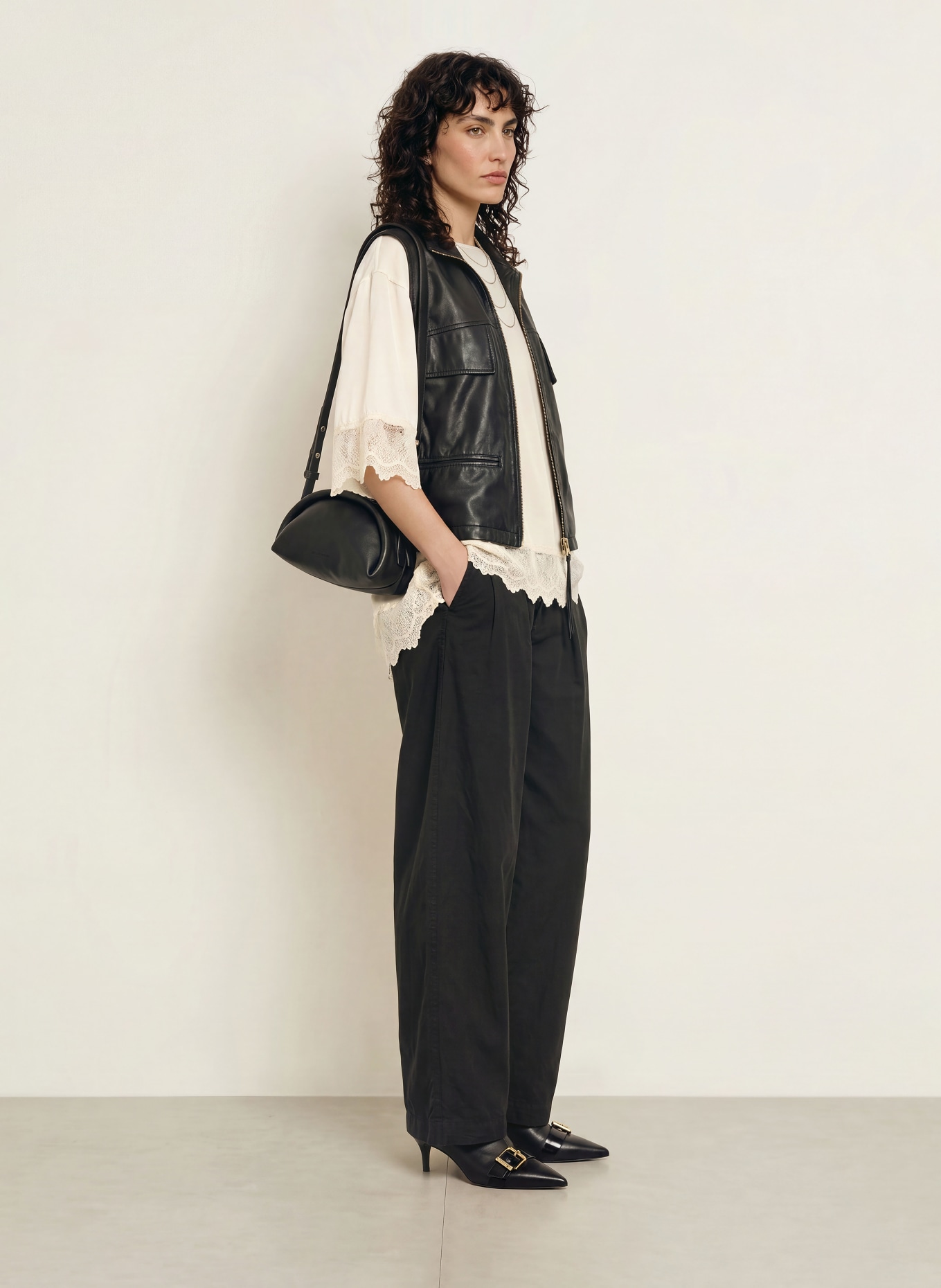 ALLSAINTS Pantalon en lin: NOIR