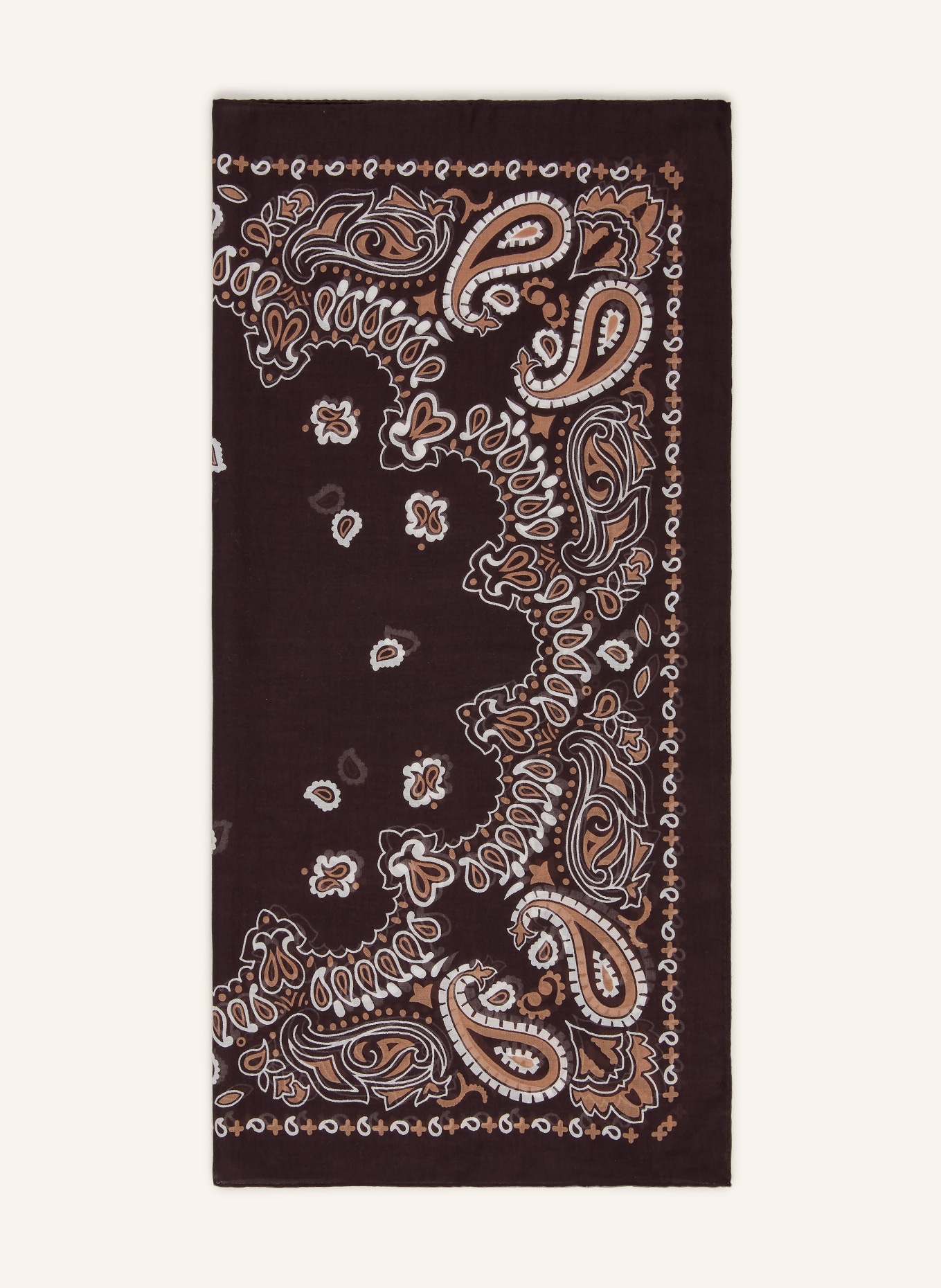 destin Scarf: DARK BROWN / BEIGE / WHITE