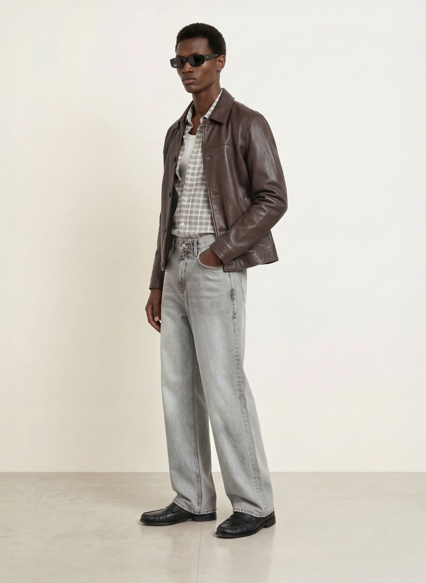 ALLSAINTS Jeans LENNY Wide Fit: 755 Washed Grey