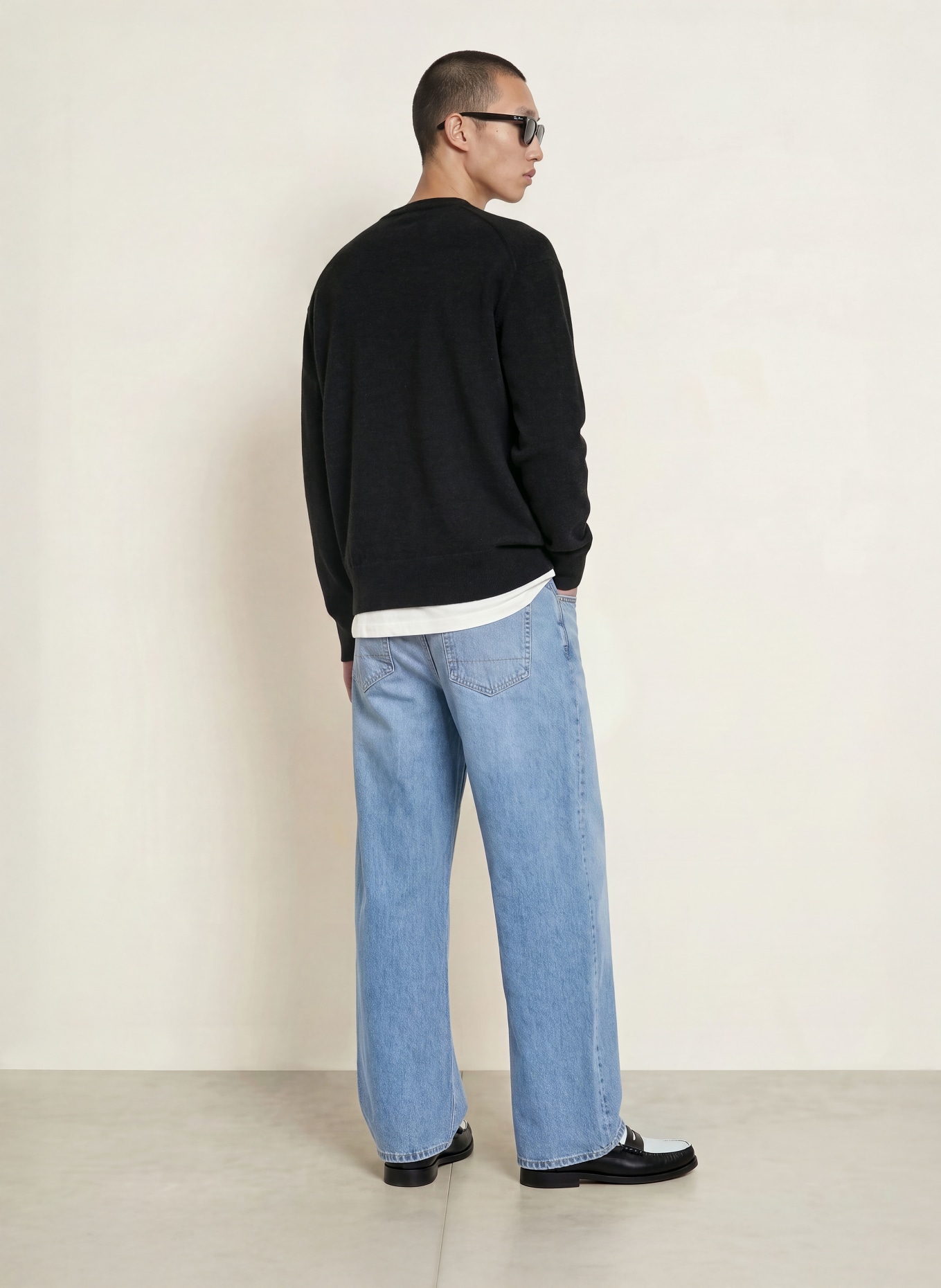 ALLSAINTS Pullover GRINNER: SCHWARZ / ECRU