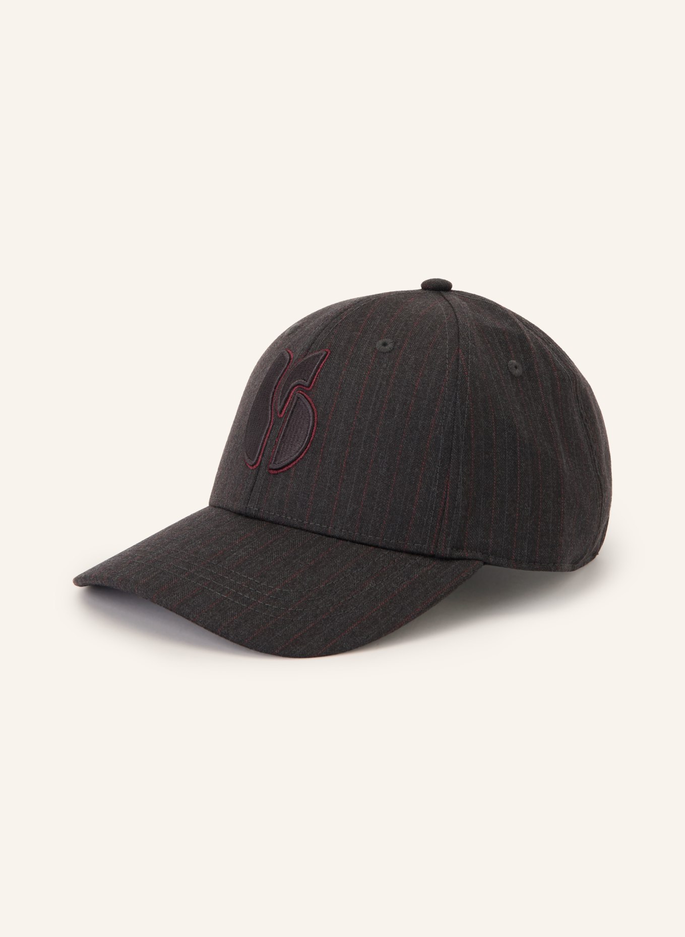 ba&sh Cap HARLOW: TMAVĚ ŠEDÁ / ČERVENÁ