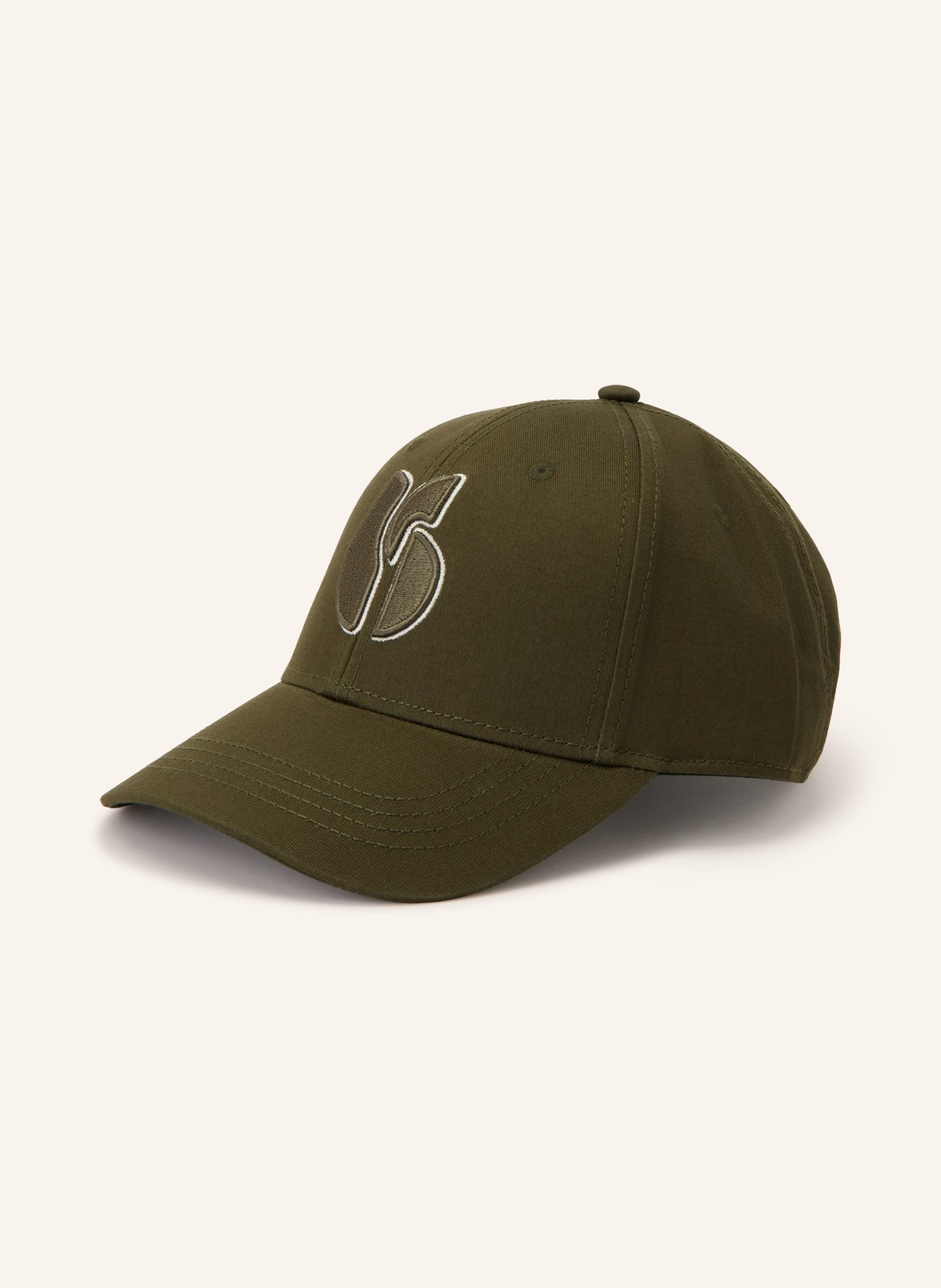 ba&sh Cap HELOA: TMAVĚ ZELENÁ / KRÉMOVÁ