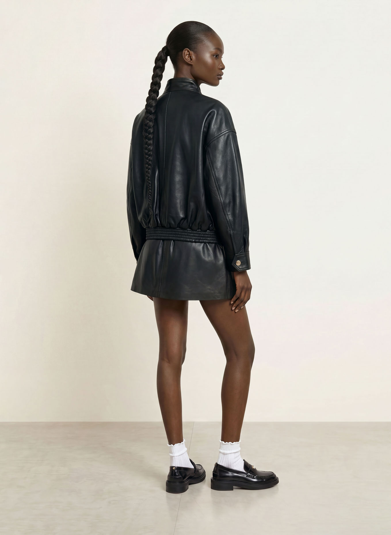 maje Lederblouson: SCHWARZ