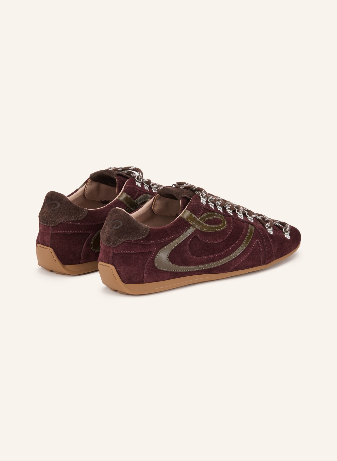 CLAUDIE PIERLOT Sneakersy: CIEMNOCZERWONY / CIEMNOBRĄZOWY / OLIWKOWY