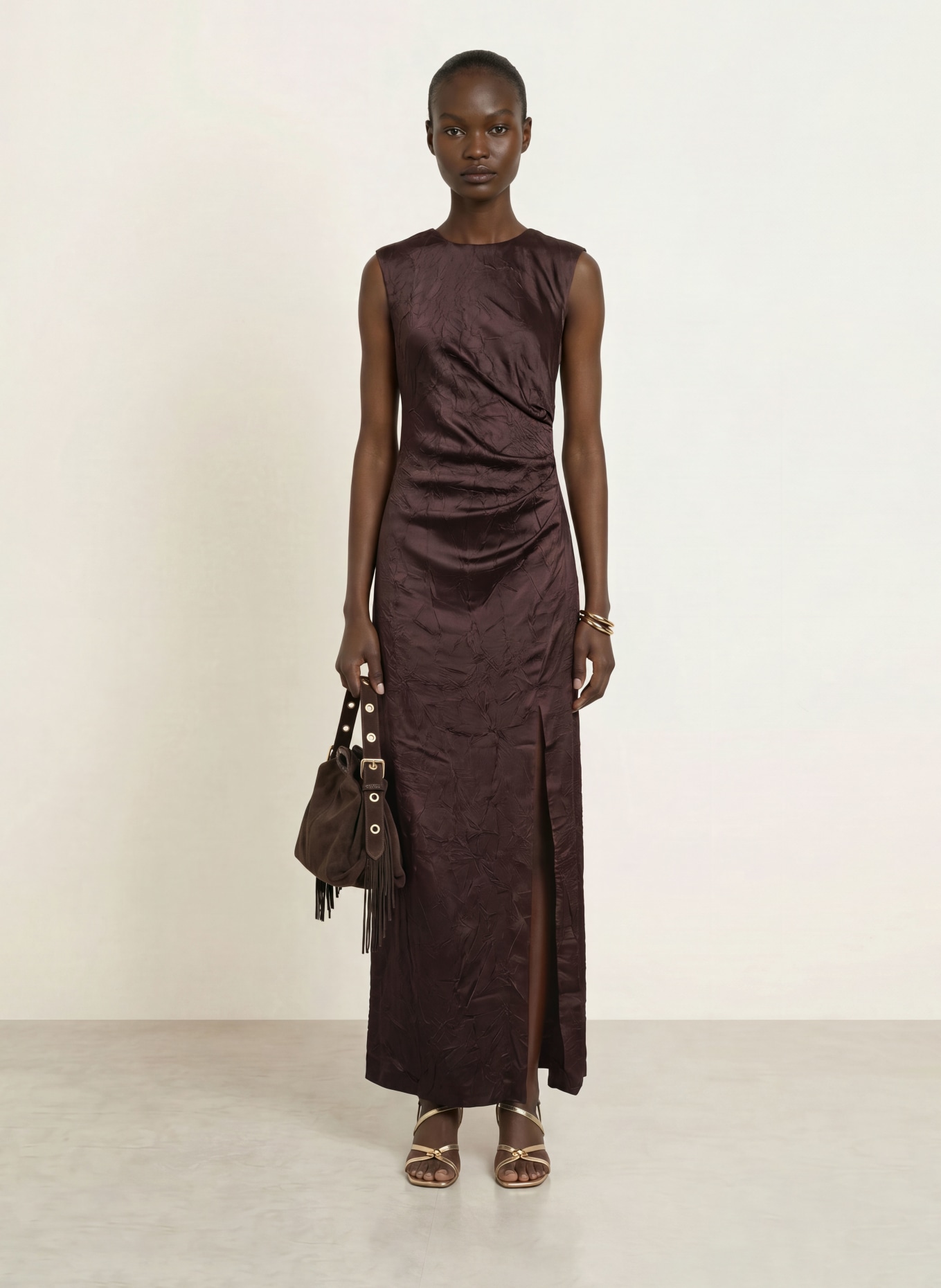 maje Kleid: DUNKELBRAUN