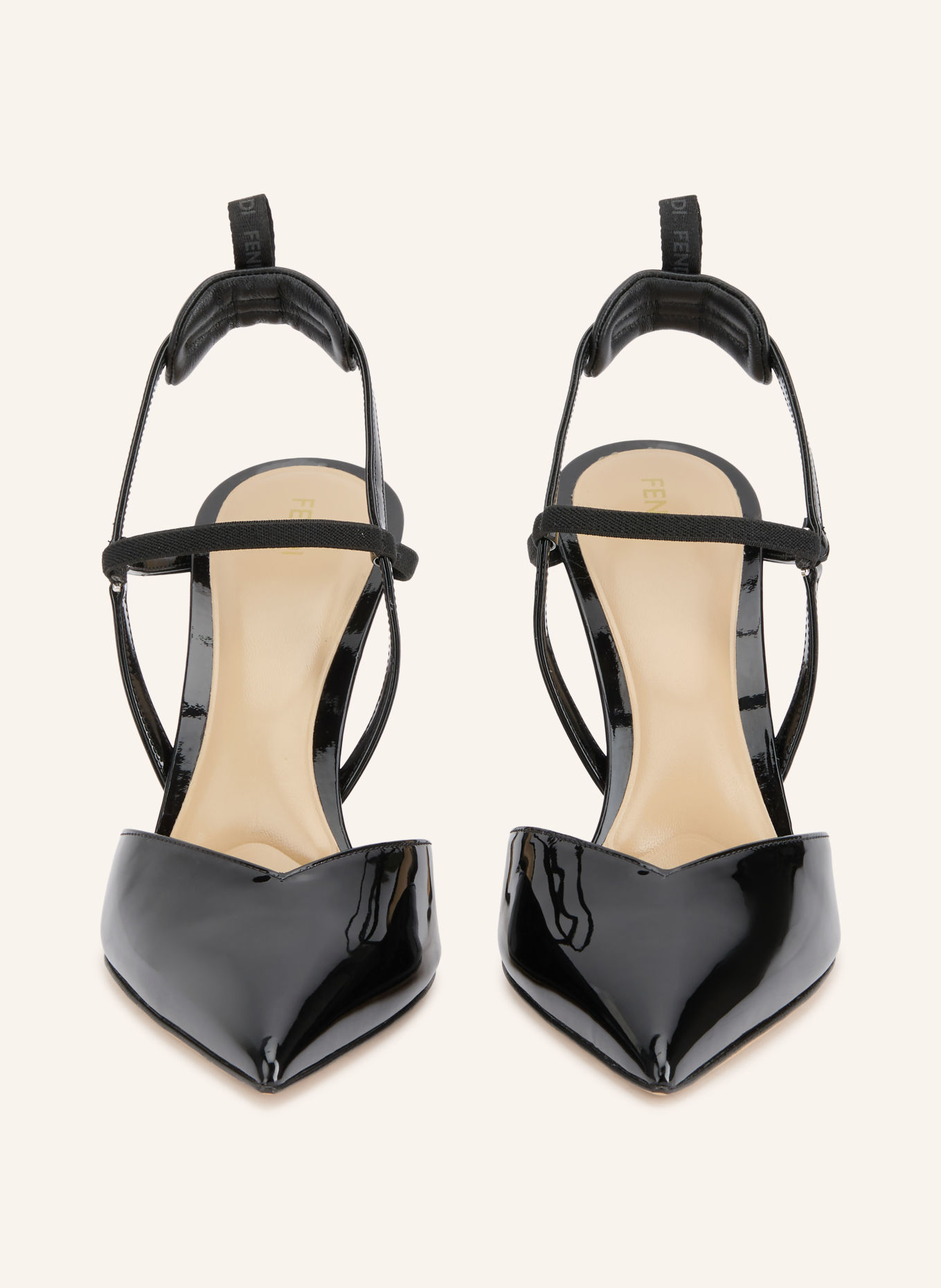 FENDI VERY COLIBRÌ Slingback Pumps: BLACK