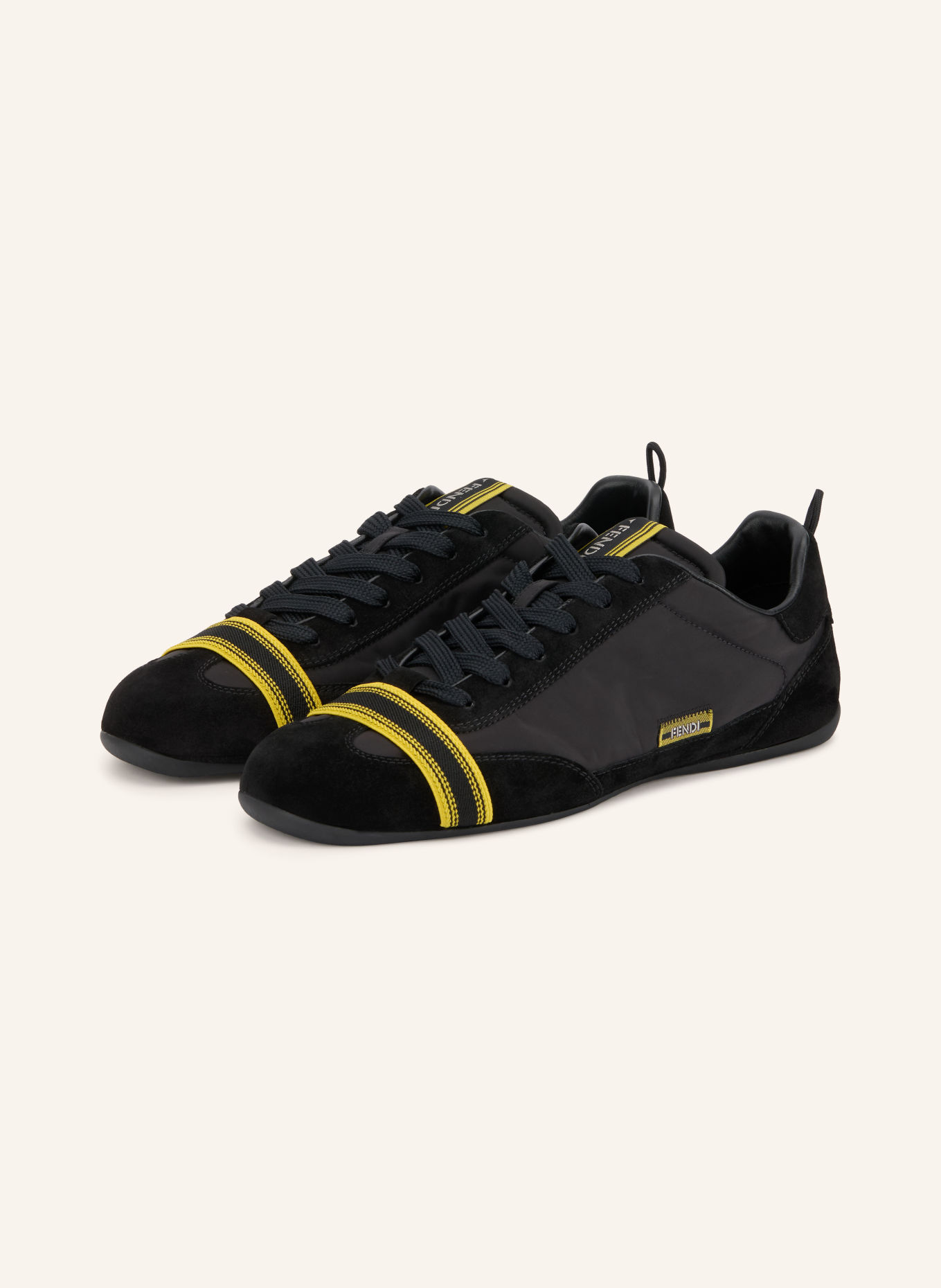 FENDI Sneakers: NOIR / JAUNE