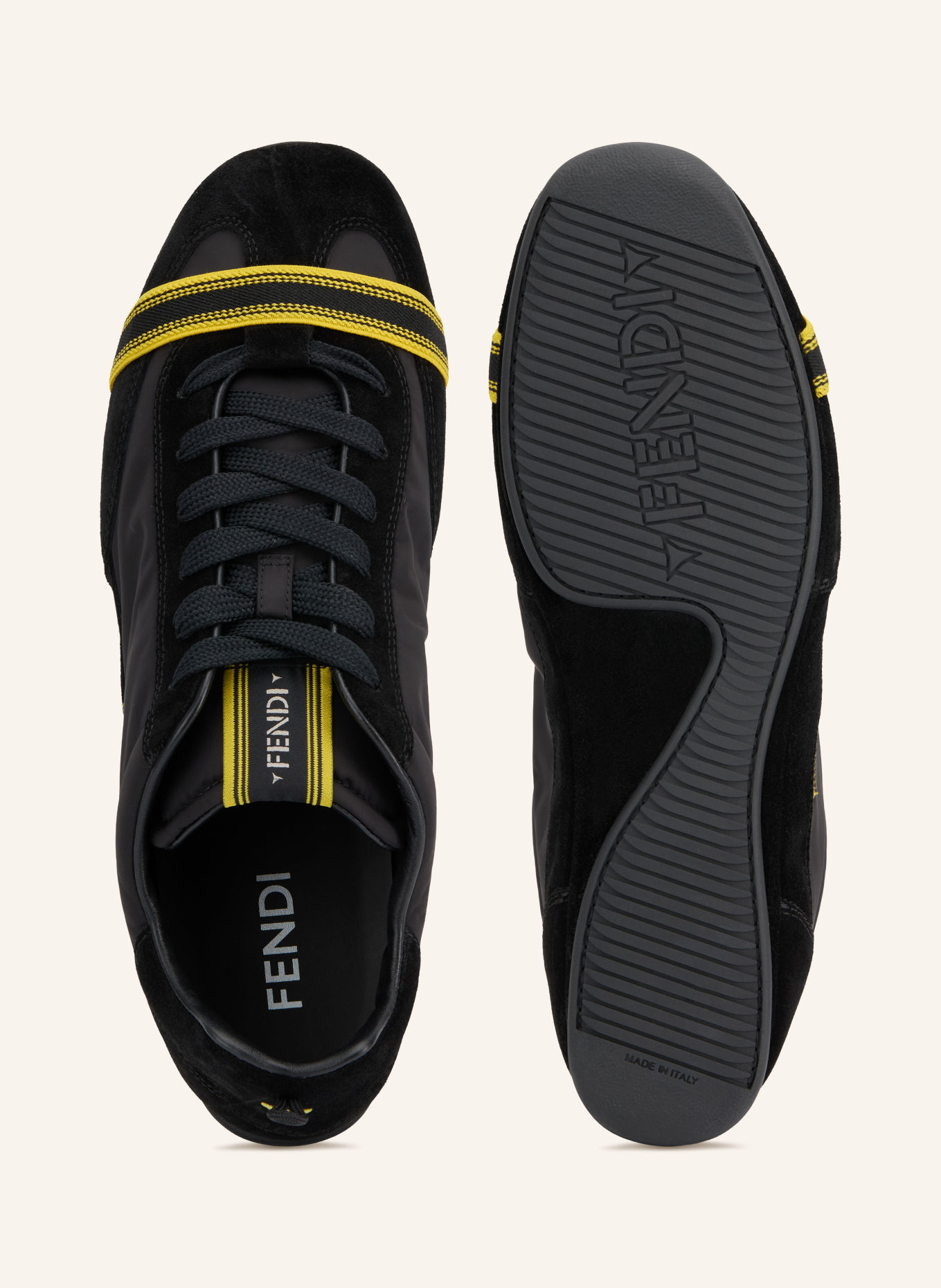 FENDI Sneakers: NOIR / JAUNE