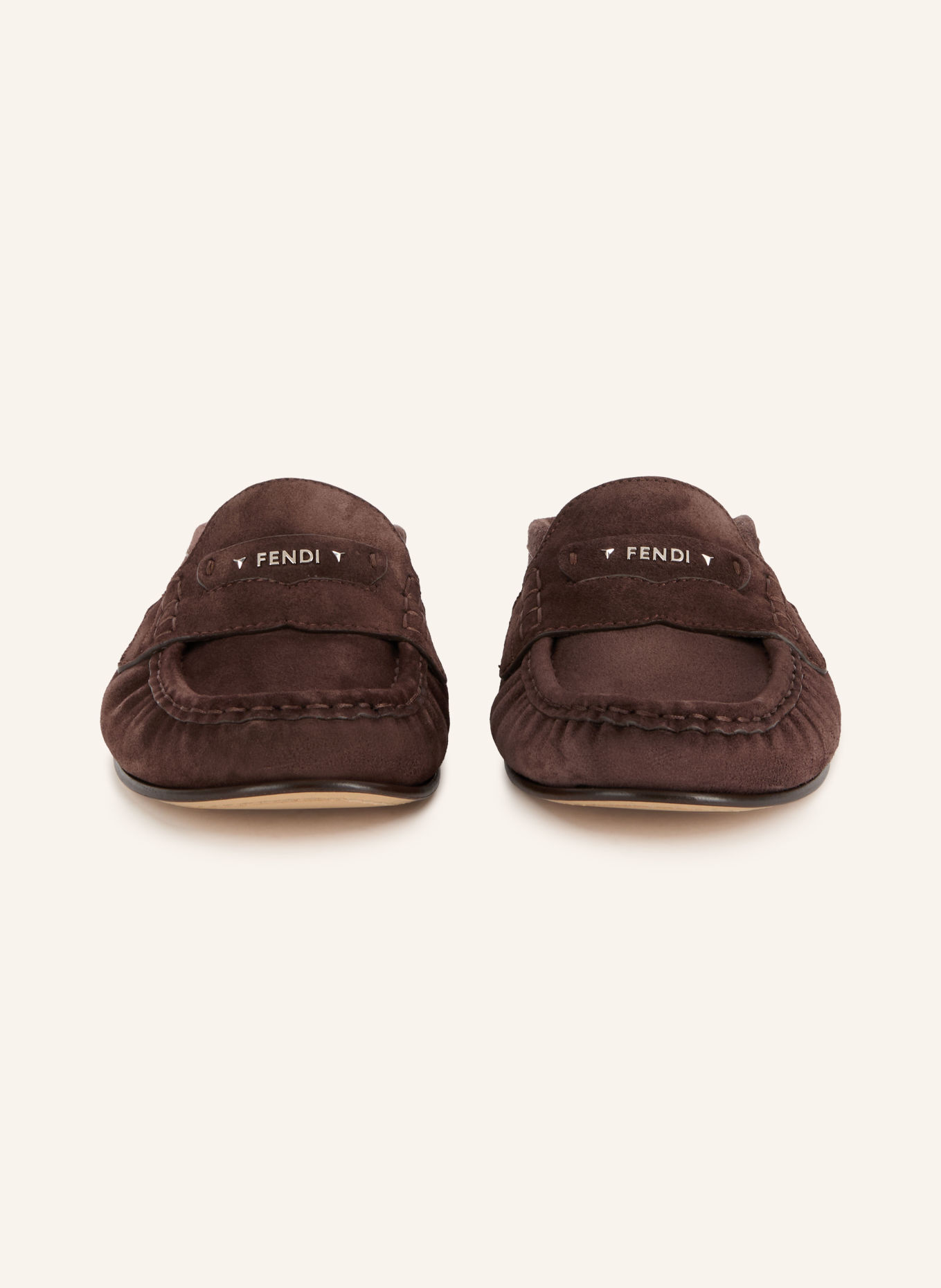FENDI Mules SABOT CROSTA: DARK BROWN