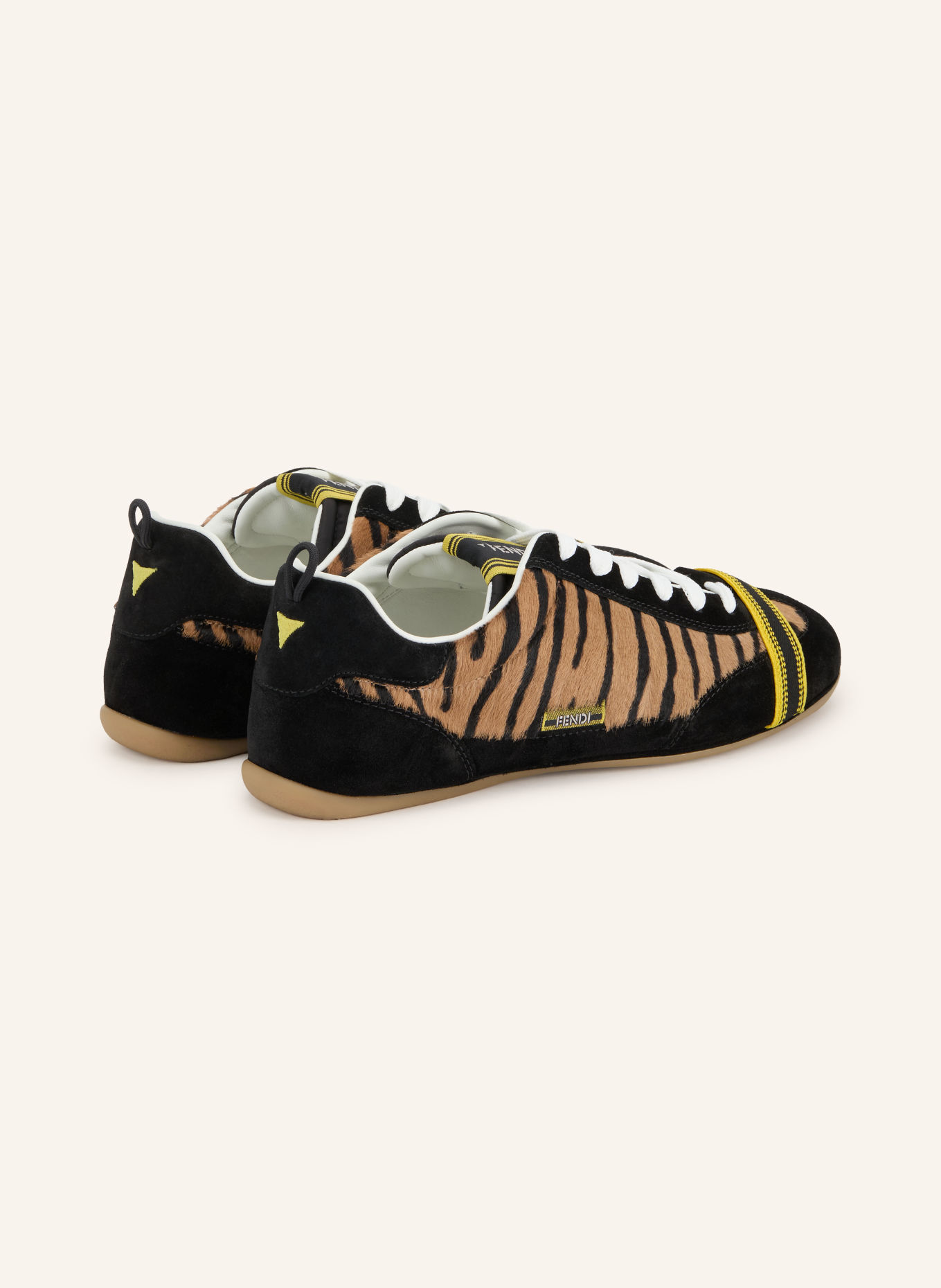FENDI Sneakers FENDI WRAP: NOIR / MARRON / JAUNE FONCÉ