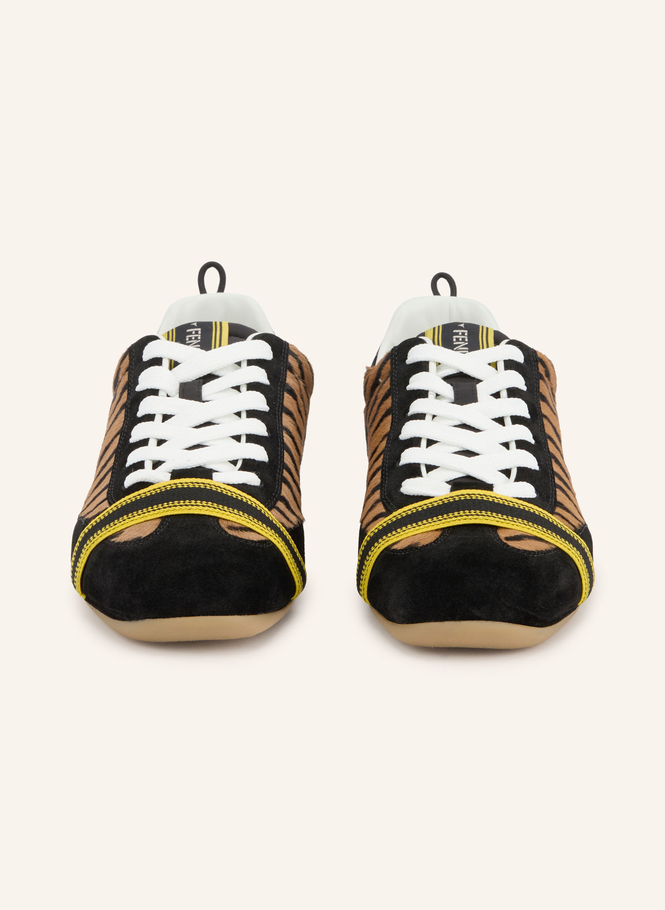 FENDI Sneakers FENDI WRAP: NOIR / MARRON / JAUNE FONCÉ
