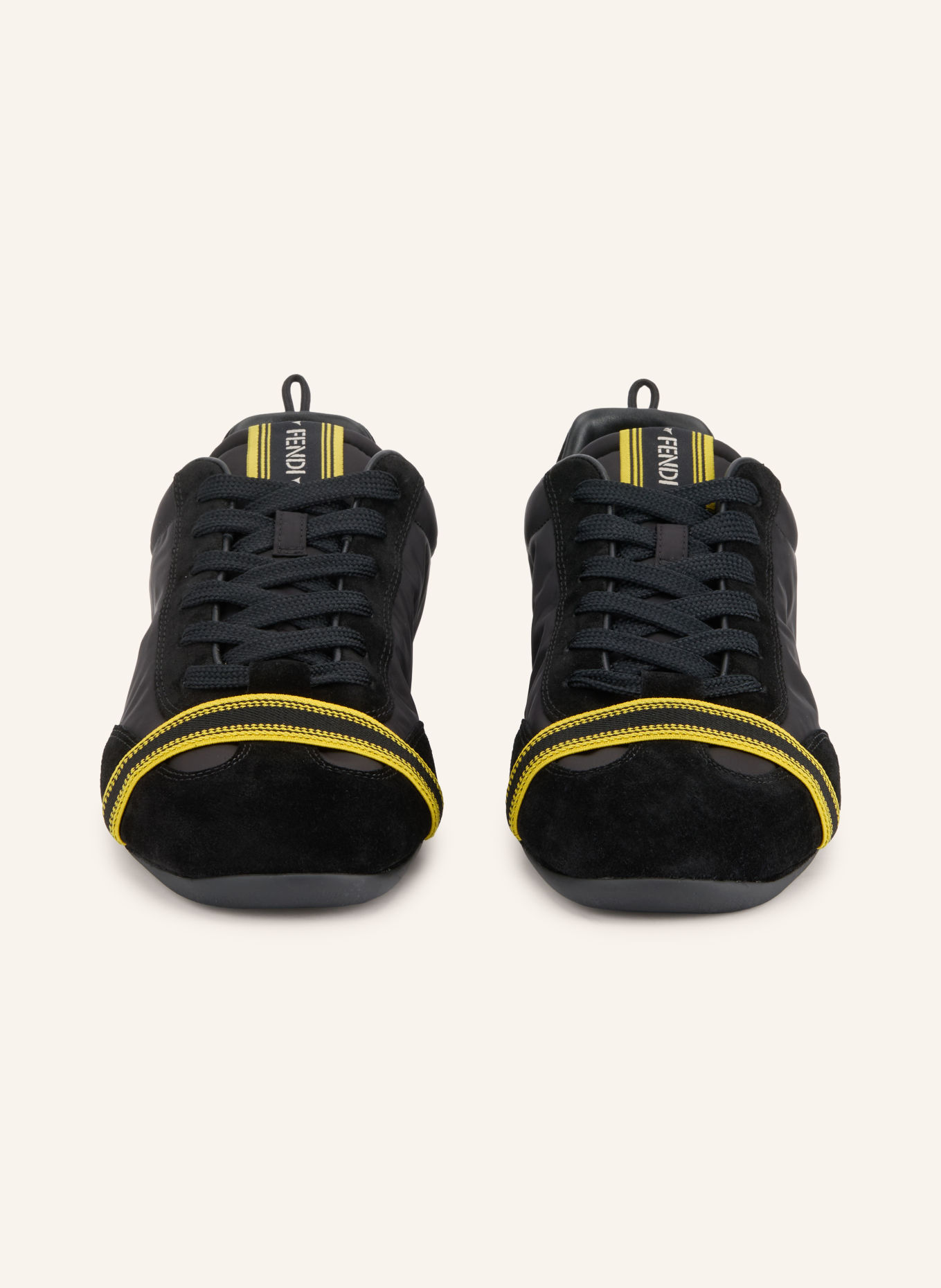 FENDI Sneakers: BLACK / YELLOW