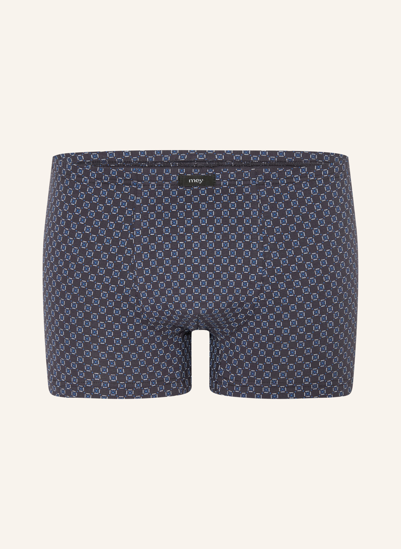 mey Caleçon de la gamme WHITE SQUARES: BLEU / BLEU GRIS