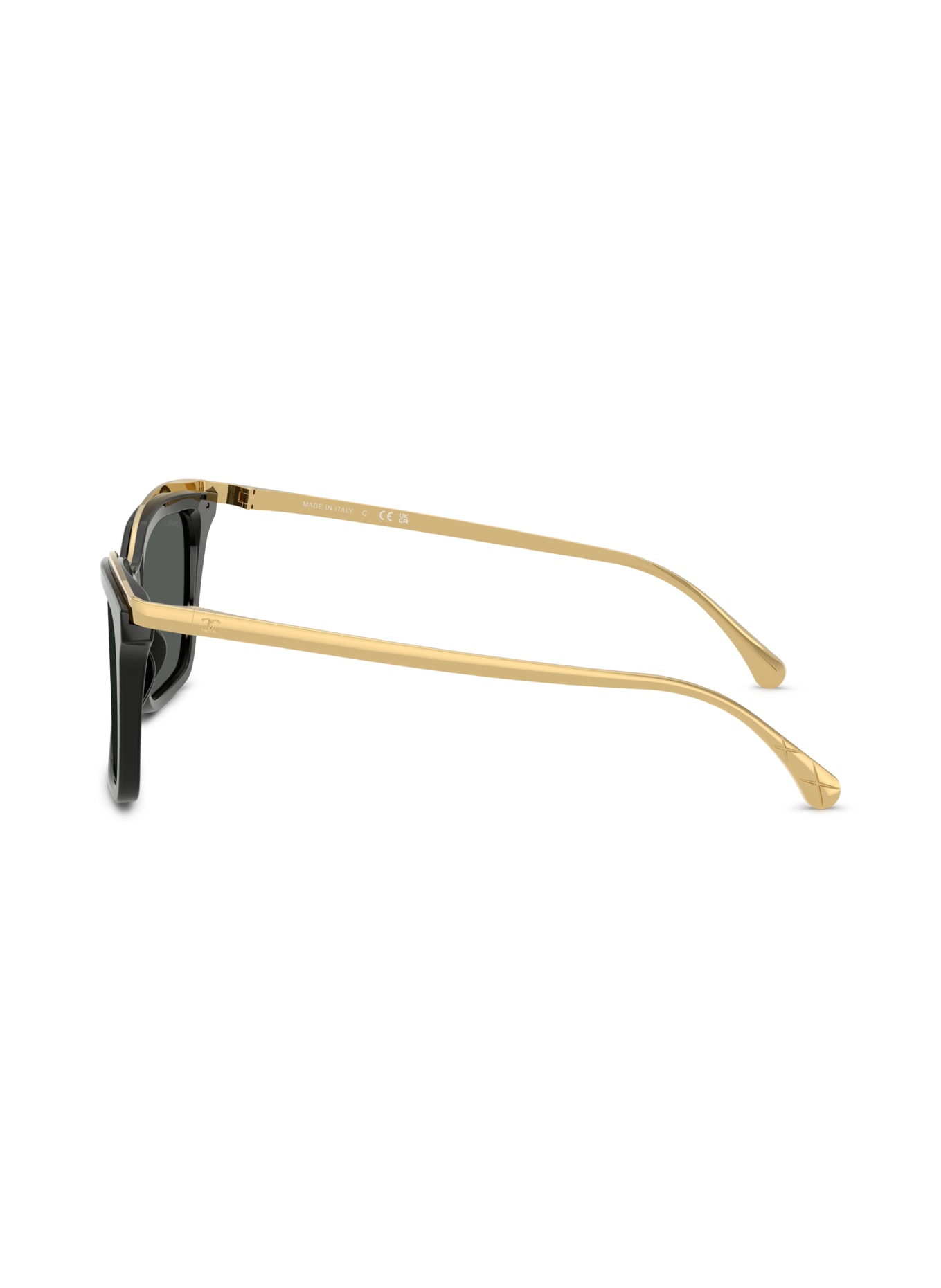 CHANEL Quadratische Sonnenbrille: BLACK/ DARK GREY