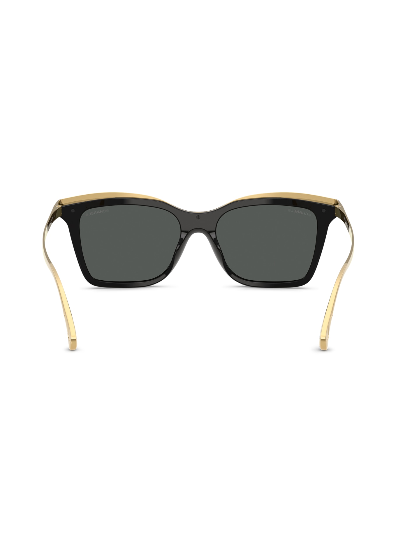 CHANEL Quadratische Sonnenbrille: BLACK/ DARK GREY