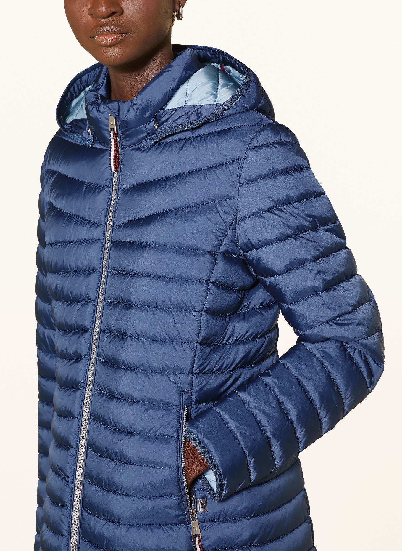 FUCHS SCHMITT Gewatteerde jas ANDRIA met afneembare capuchon: BLAUW